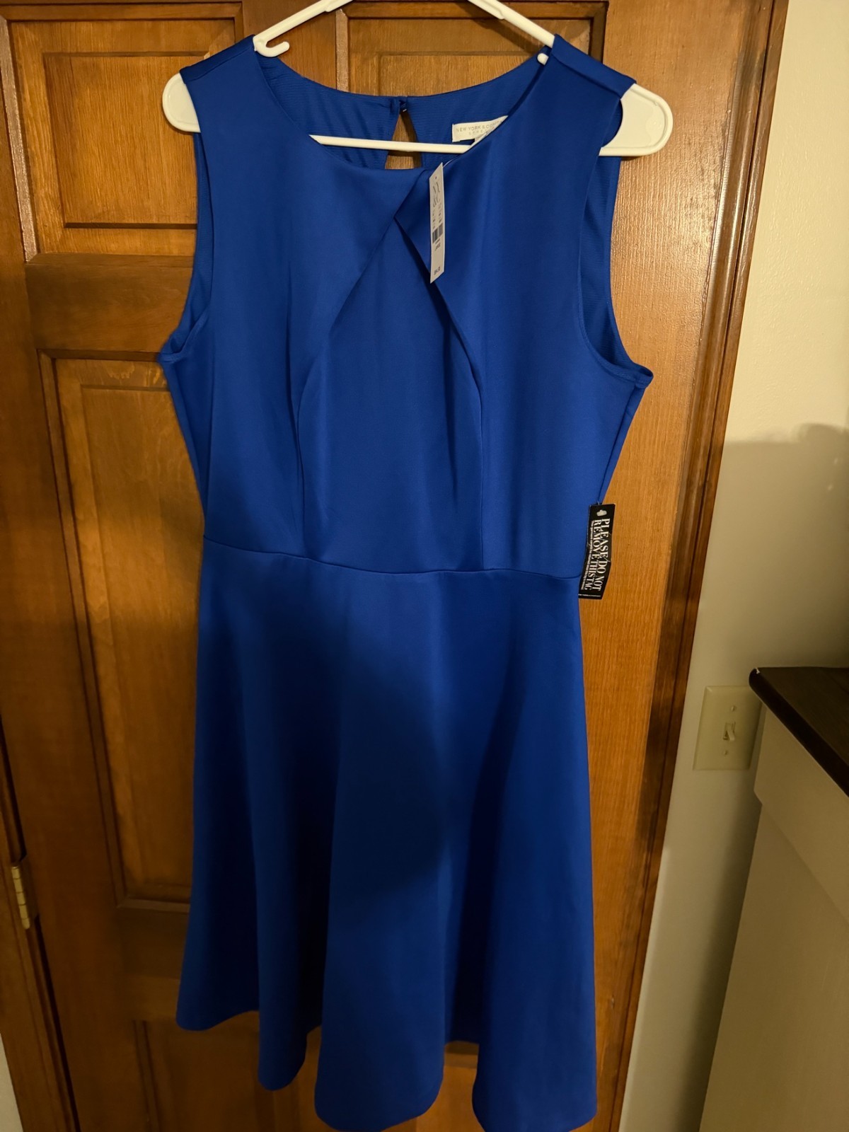 New York & Company Royal Blue Sleeveless Dress Size Large NWT Back Zip New York & Company Royal Blue Sleeveless Dress Size Large NWT Back Zip
