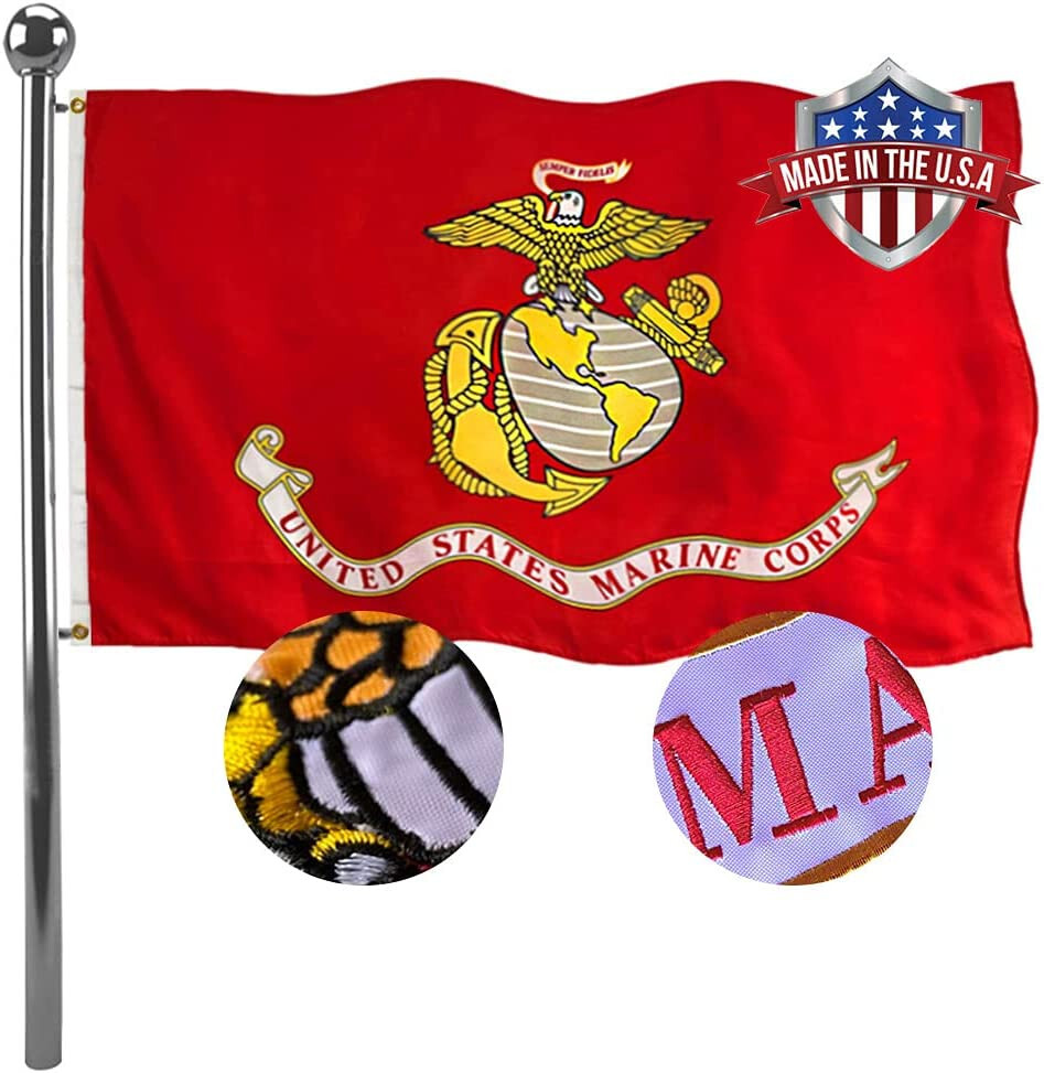 3X5 Embroidered US Marine Corps EGA Red Flag Banner OFFICIALLY LICENSED 3X5 Embroidered US Marine Corps EGA Red Flag Banner OFFICIALLY LICENSED