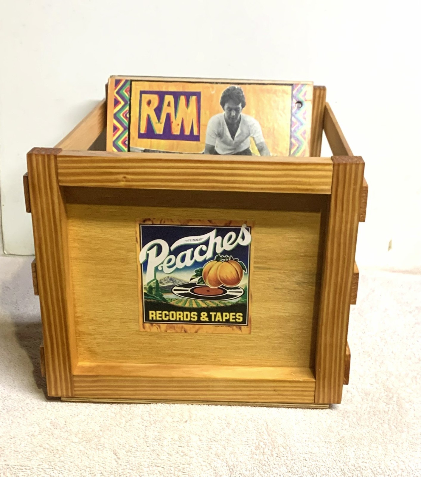 PEACHES RECORDS & TAPES Storage Crate for 12\