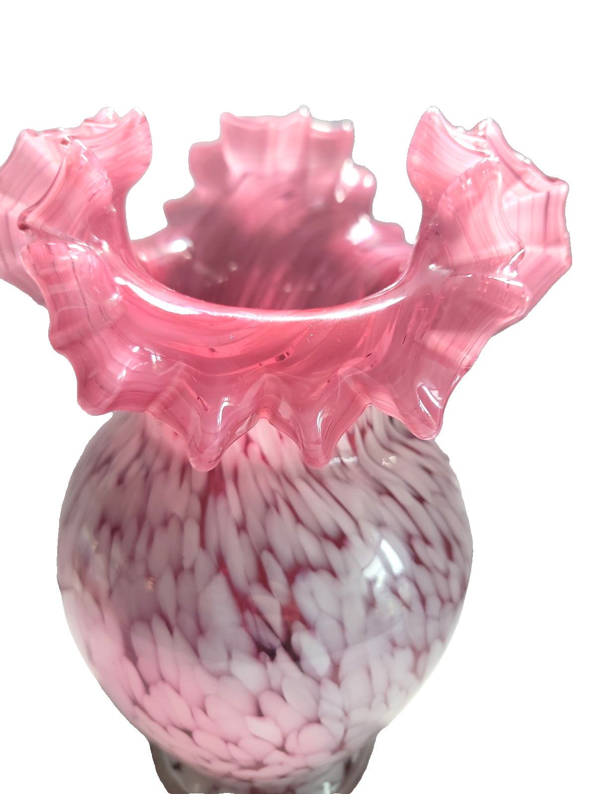 Vintage Cristalleria Ann Primrose Murano Collection D\'Arte Pink Art Glass Vase