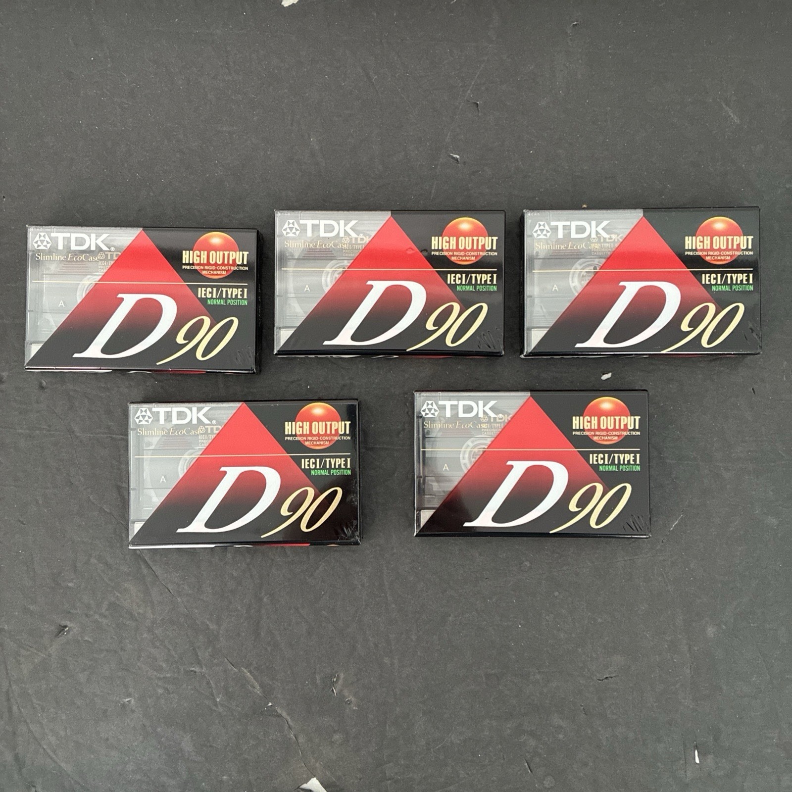 Lot of 5 TDK D90 Standard Audio Cassette IECI/Type 1 New in Package Lot of 5 TDK D90 Standard Audio Cassette IECI/Type 1 New in Package