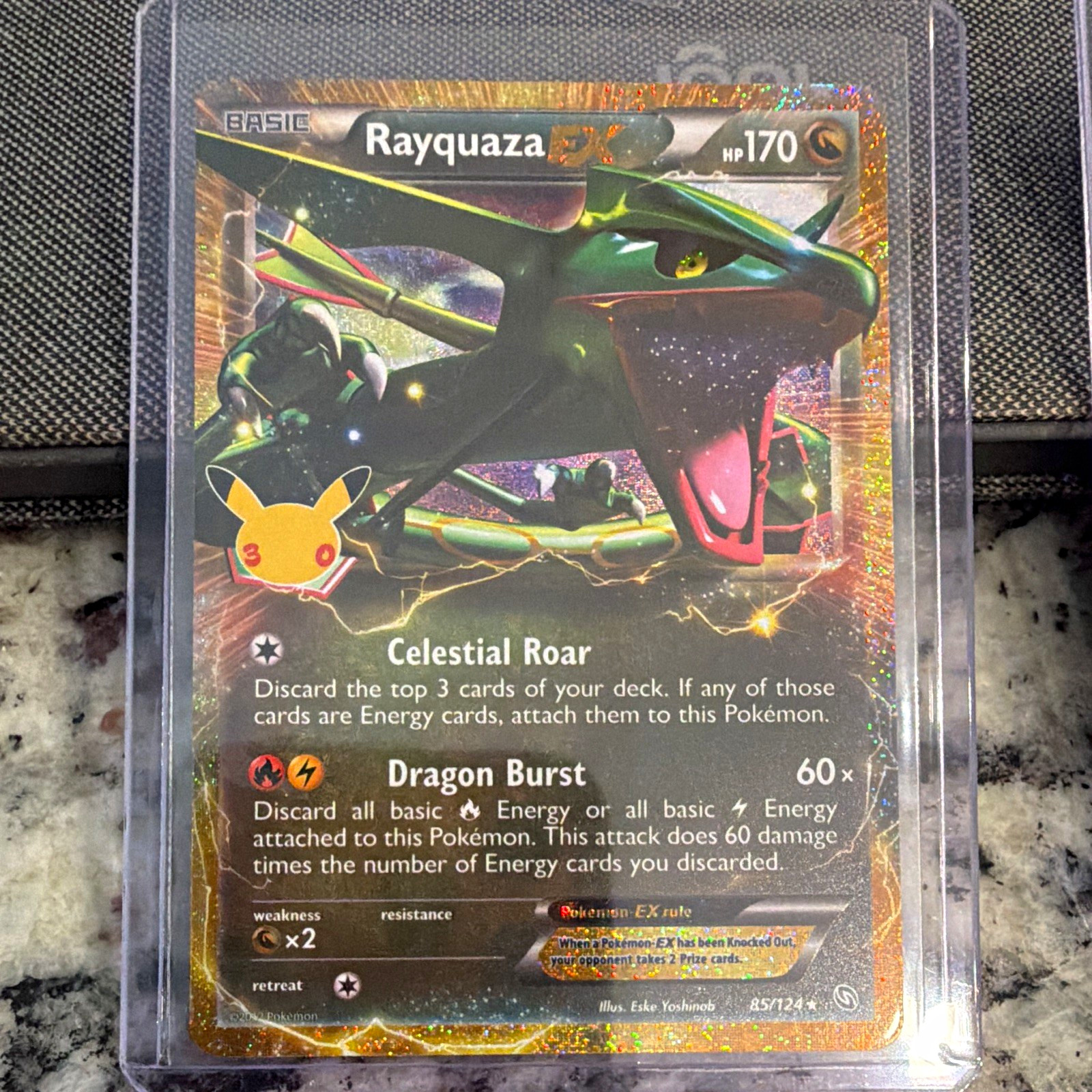 Pokemon Rayquaza EX 85/124 30th Celebrations Holo Ultra Rare English 2026