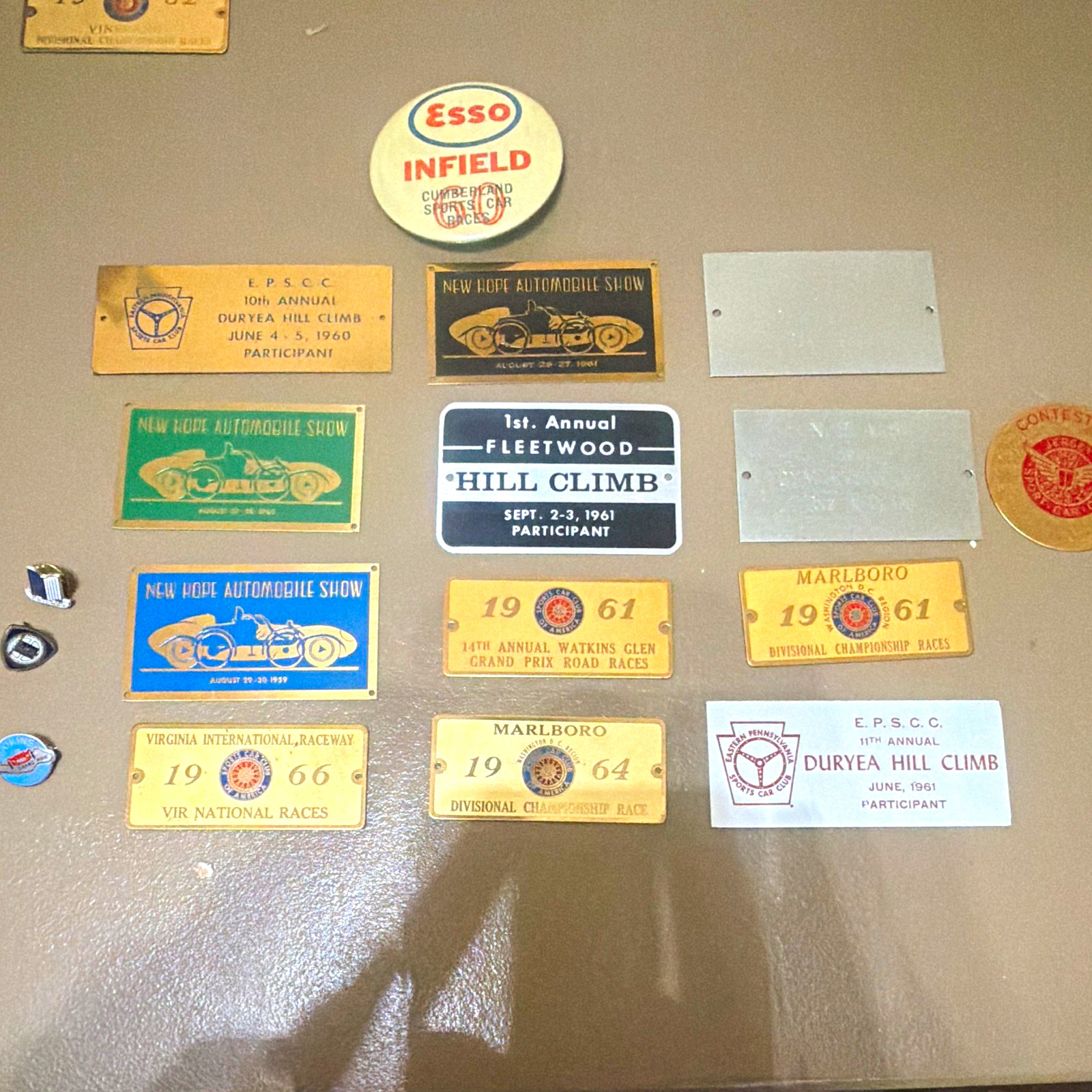 Vintage Sports Car Club Event Badge/Plaque Lot 1959-1966 Hill Climbs & Shows Vintage Sports Car Club Event Badge/Plaque Lot 1959-1966 Hill Climbs & Shows