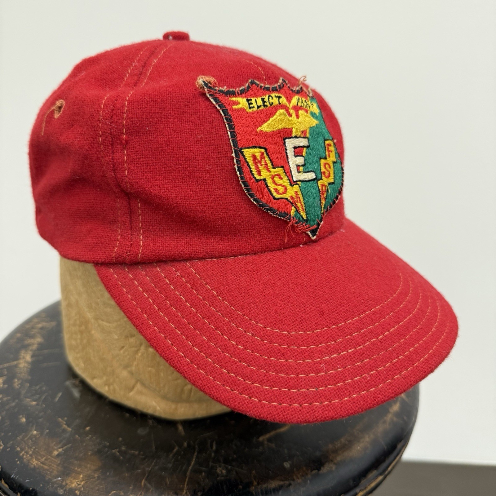 Korean Vietnam War 1950s US Navy Patched Hat Electrical Maintenance Excellence Korean Vietnam War 1950s US Navy Patched Hat Electrical Maintenance Excellence