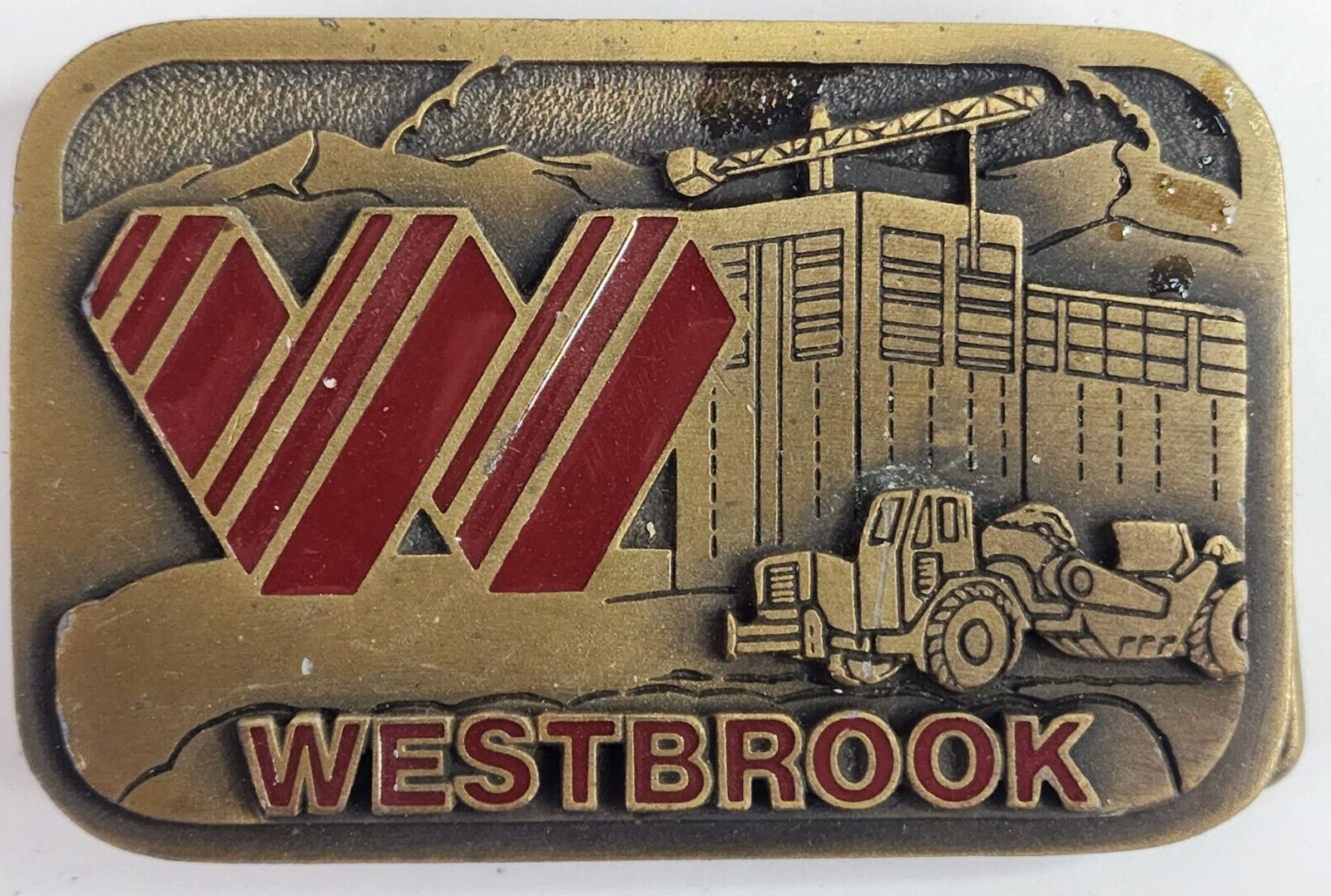 Vintage 1970s Westbrook Heavy Machinery Belt Buckle