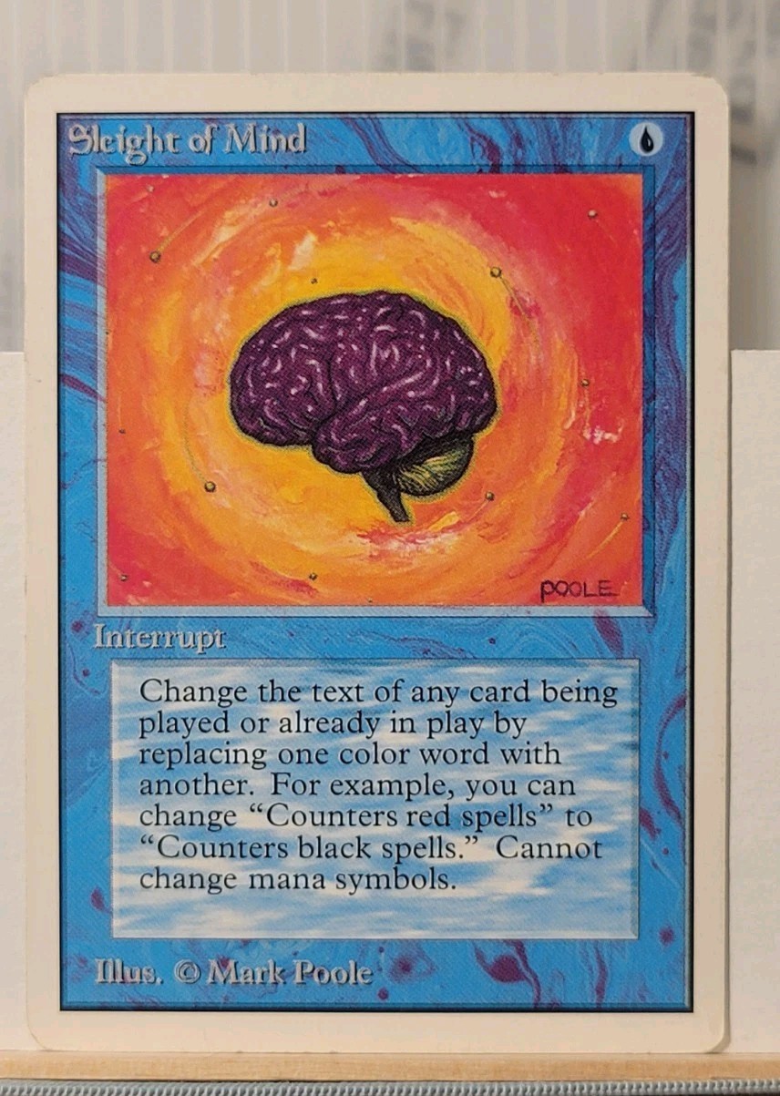 Mtg SLEIGHT OF MIND MP Unlimited Rare -Argo-