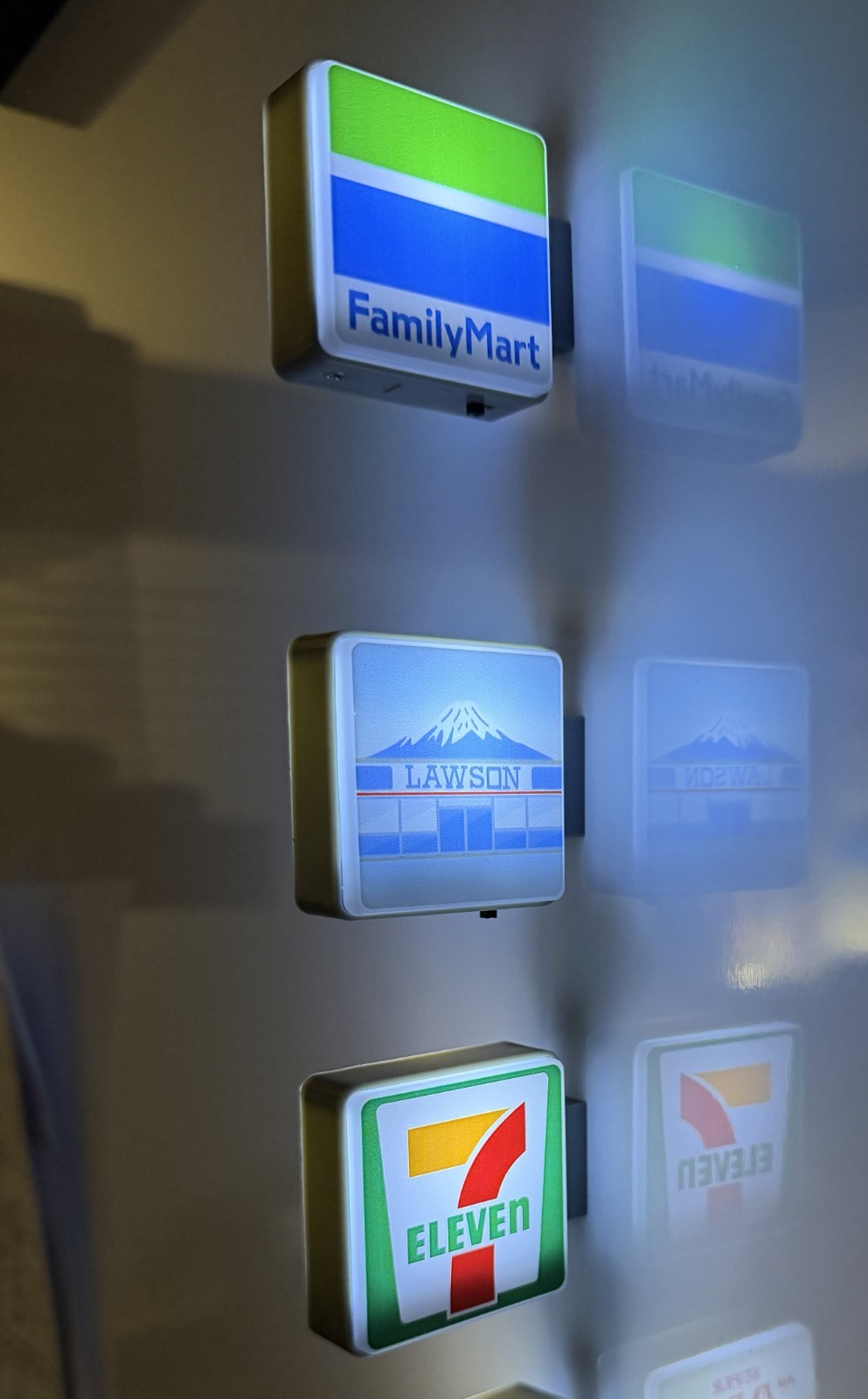 7-Eleven Family Mart Lawson LED Light Magnet Convenience Store Sign (Lot Of 3)