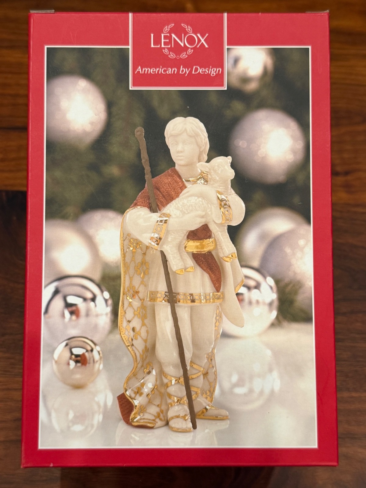 Lenox First Blessing Nativity SHEPHERD Boy WITH LAMB Porcelain With Box 6119218