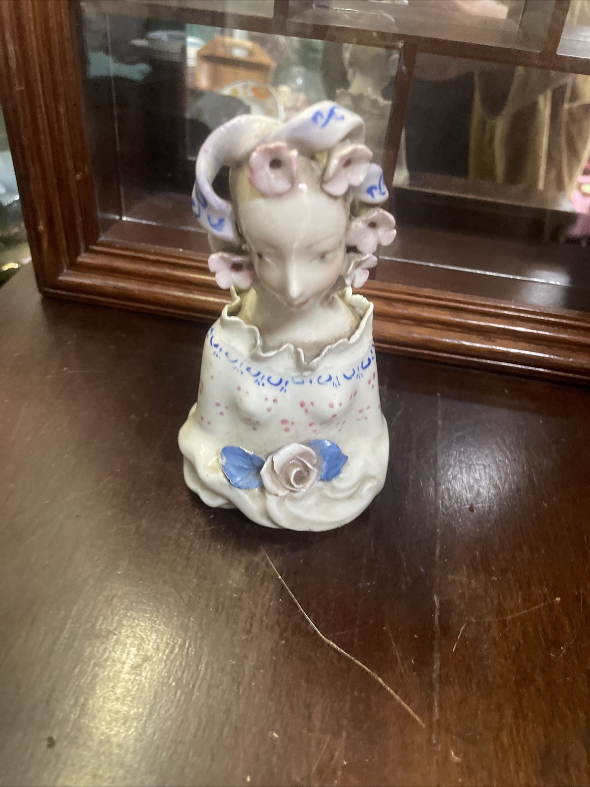 Vtg Cordy Cybis Porcelain Lady Bust Figurine Hand Formed Painted Pottery