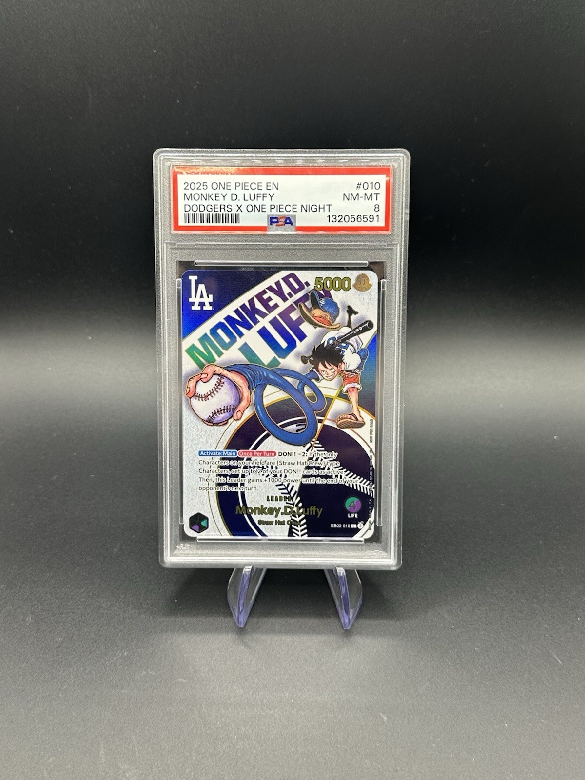 One Piece - Monkey. D. Luffy - Dodgers One Piece Night - PSA 8 One Piece - Monkey. D. Luffy - Dodgers One Piece Night - PSA 8