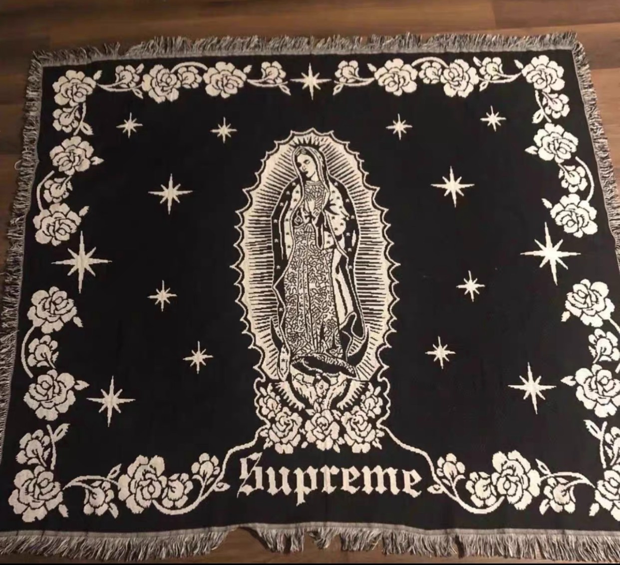 Supreme Virgin Mary Blanket Black FW18 Brand New