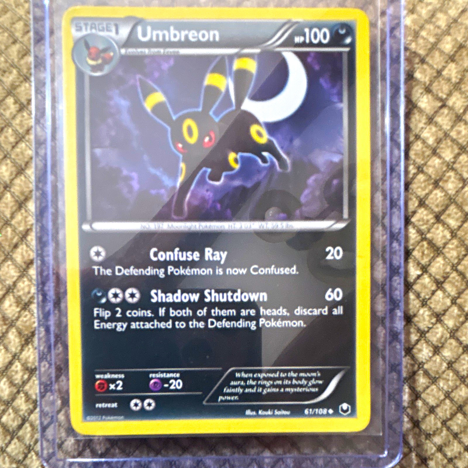 Pokemon TCG Umbreon 1st Edition Rare 61/108 Neo Discovery EN 2001 100 HP