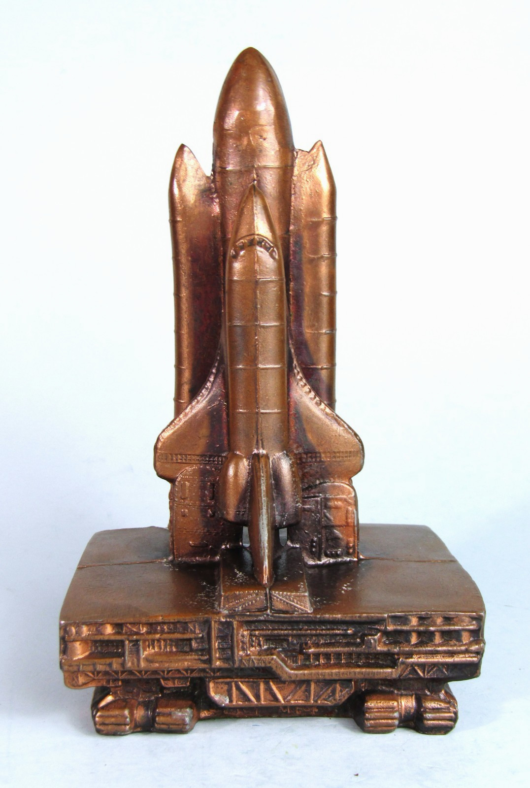 Vintage NASA SPACE SHUTTLE on CRAWLER Metal Model Souvenir Huntsville Alabama