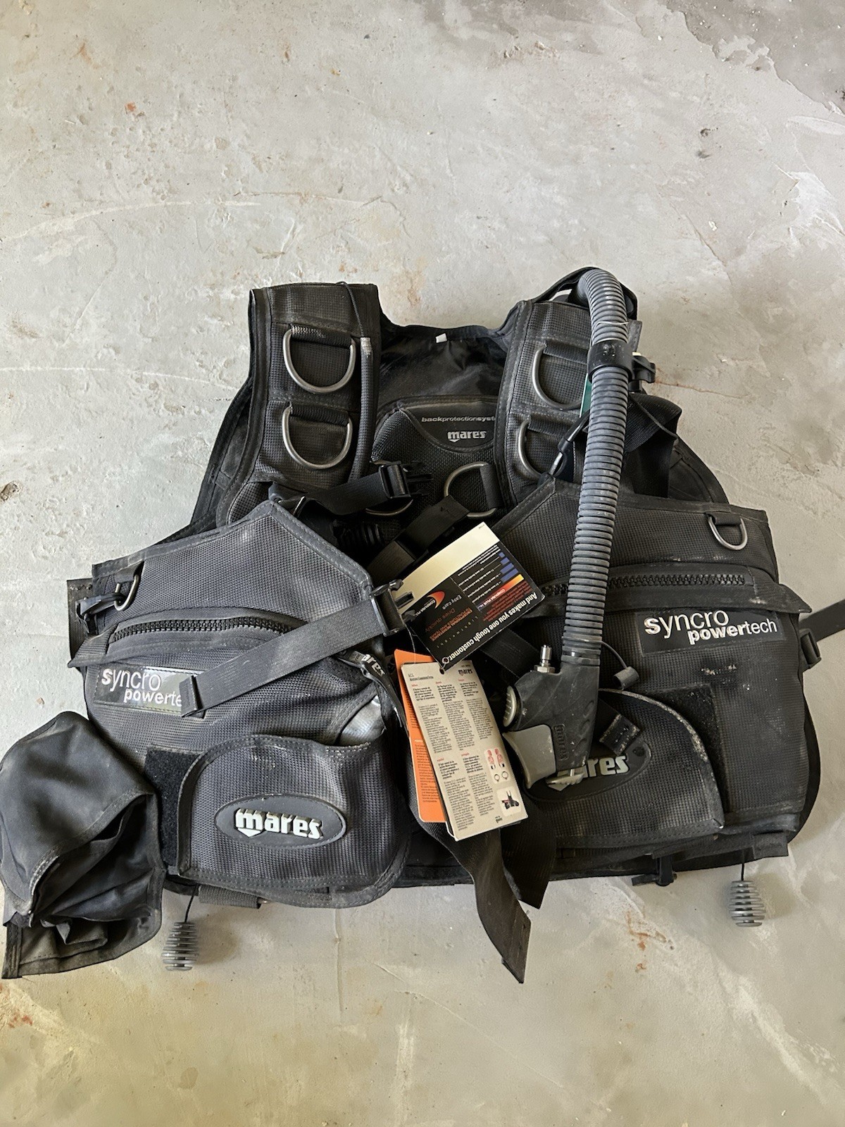NEW Mares Syncro Powertech BCD Size Large Scuba Diving Never Used Tags On
