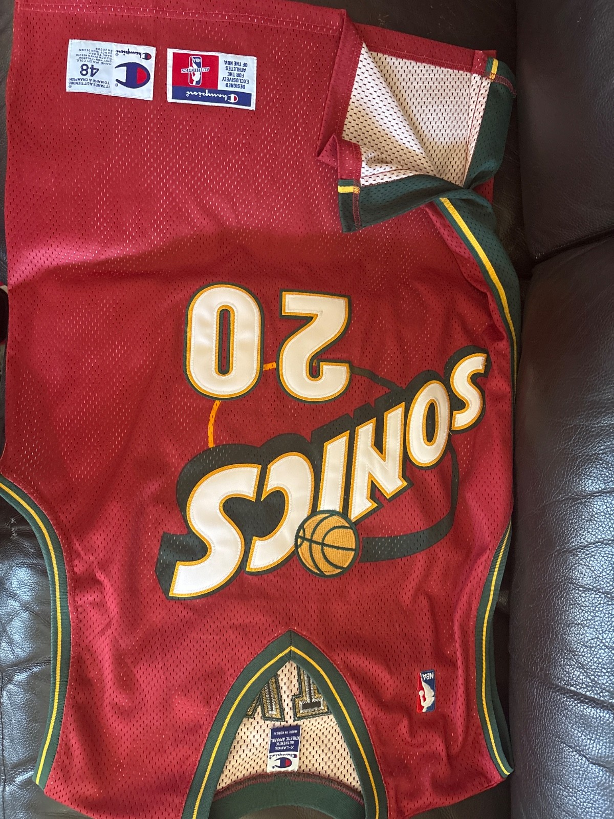 champion jersey 48 authentic Gary Payton Seattle supersonics champion jersey 48 authentic Gary Payton Seattle supersonics