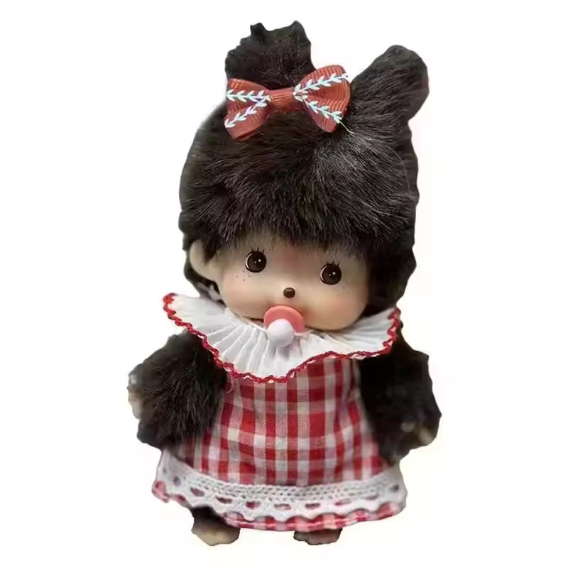 15cm Monchichi Plush Keychain Kawaii Monkey Doll Bag Pendant Gift Toy Cute