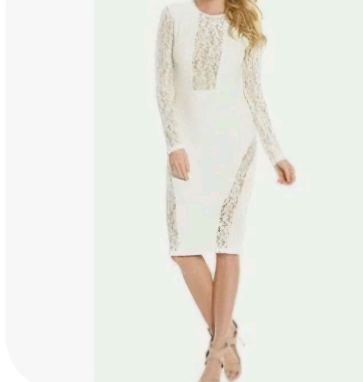 NEW Guess by Marciano Lace-Panel Longsleeve Dress, SZ S NEW Guess by Marciano Lace-Panel Longsleeve Dress, SZ S