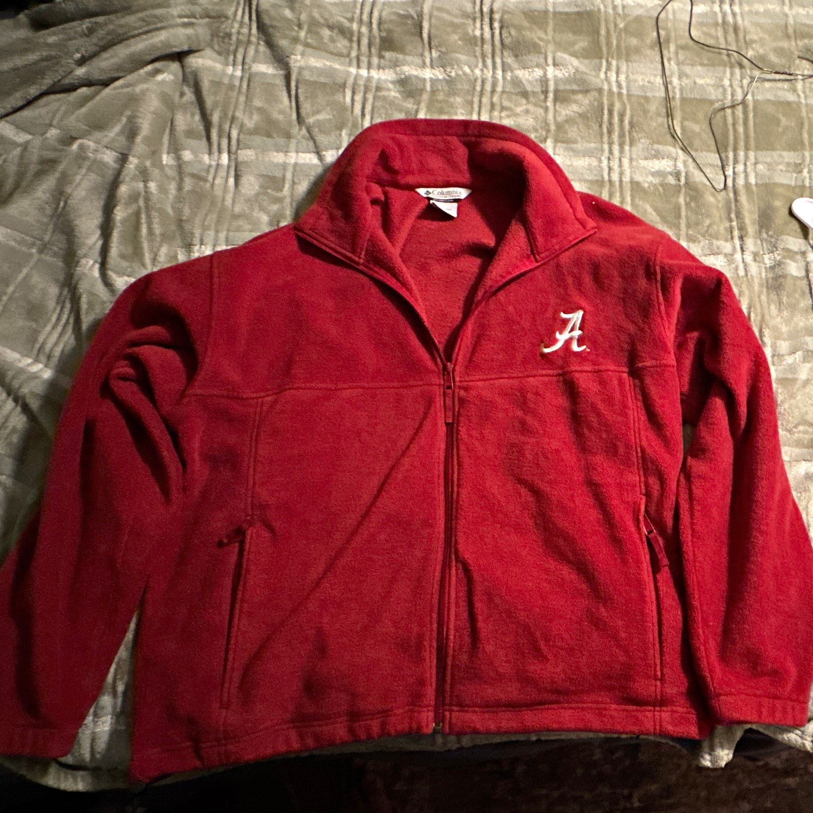 Columbia Men’s Red Full Zip Fleece Jacket Stand-Up Collar Regular Fit XL Columbia Men’s Red Full Zip Fleece Jacket Stand-Up Collar Regular Fit XL