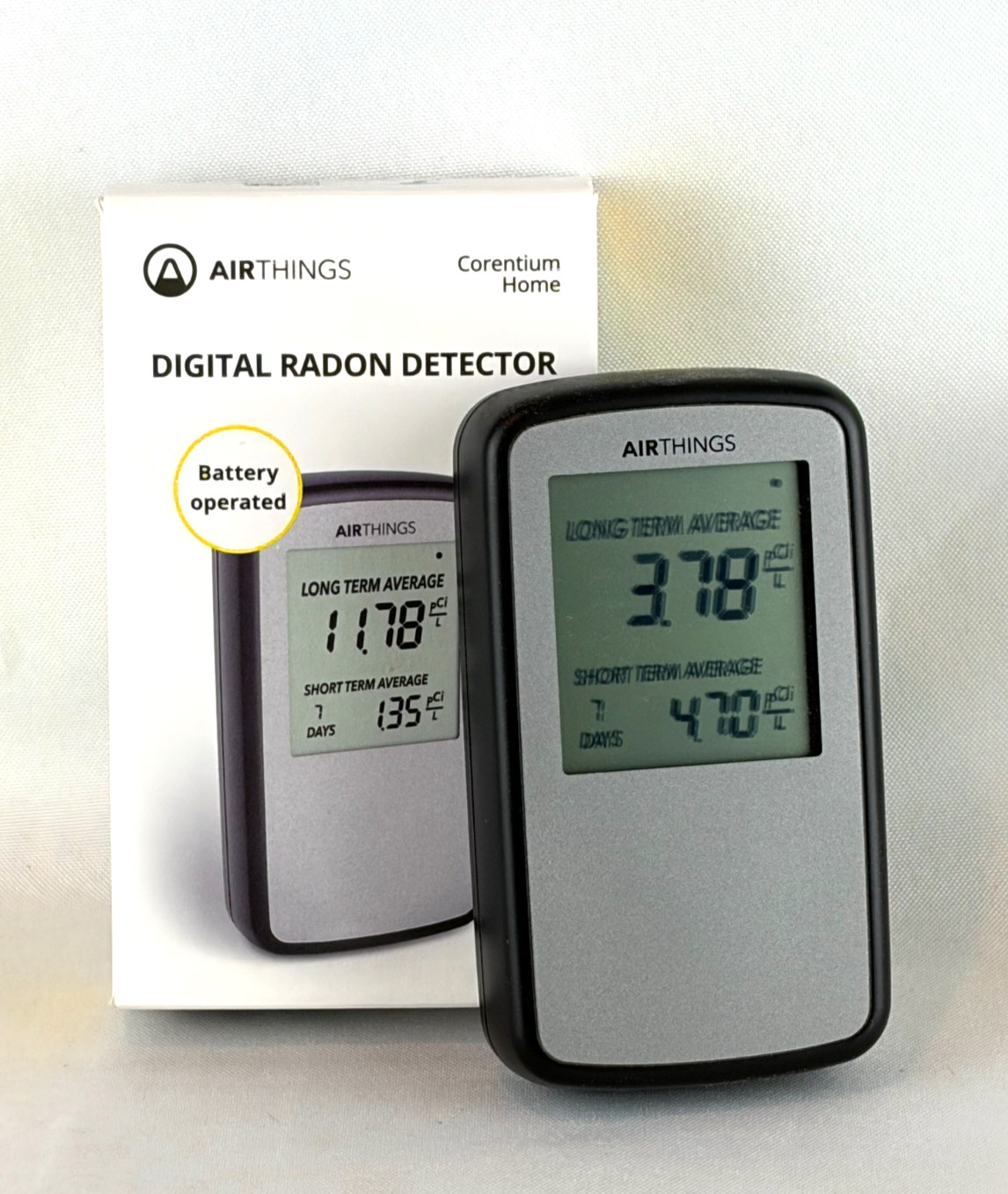 Airthings 223 Corentium Home Radon Detector 223 Portable USA Version pCi/L