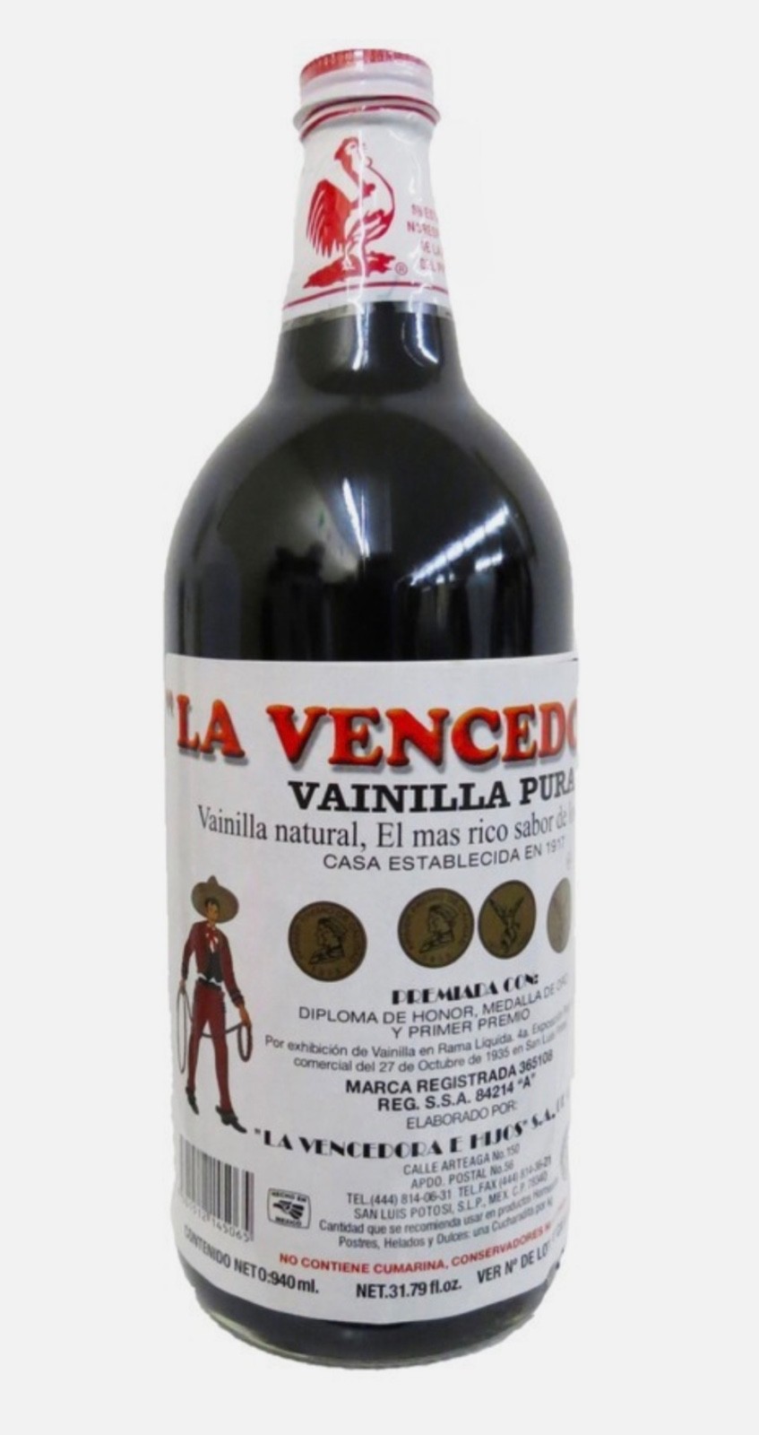 La Vencedora Mexican Vanilla Pura with the Spanish label 1 Liter La Vencedora Mexican Vanilla Pura with the Spanish label 1 Liter
