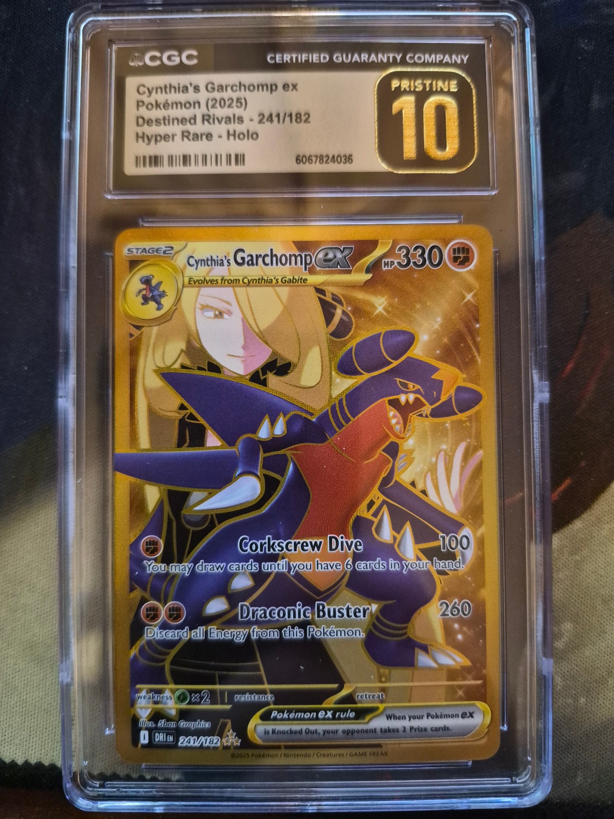 Cynthia\'s Garchomp ex 241/182 CGC Pristine 10