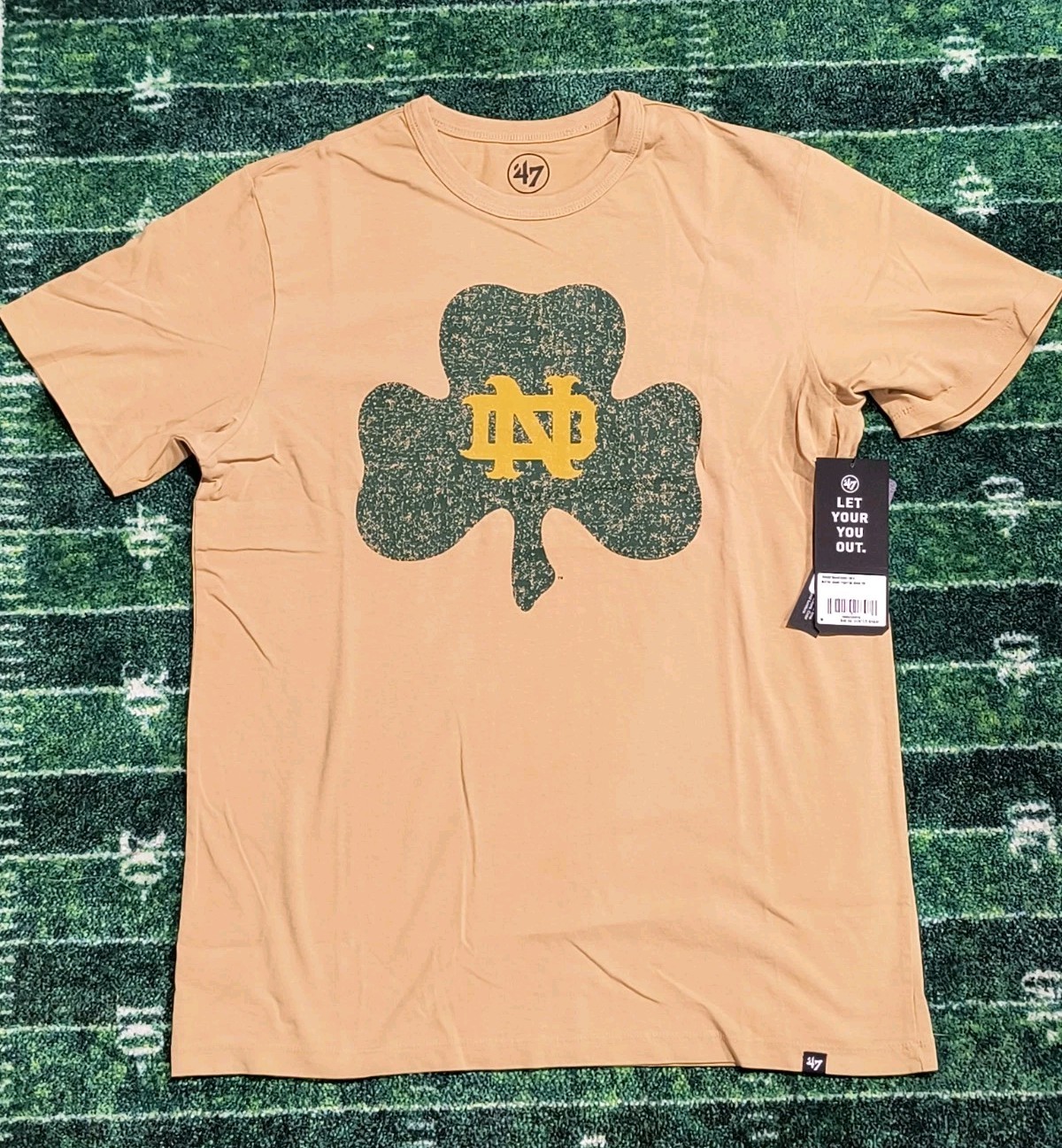 Notre Dame '47 Brand short sleeve T-shirt medium Fighting Irish Dusted Khaki 