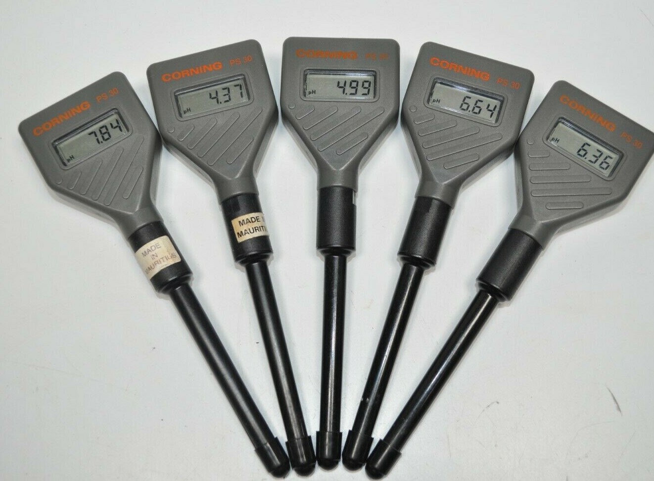 Lot of 5 CORNING PS-30 pH SENSOR with CHEK-MITE 476453 ELECTRODES 