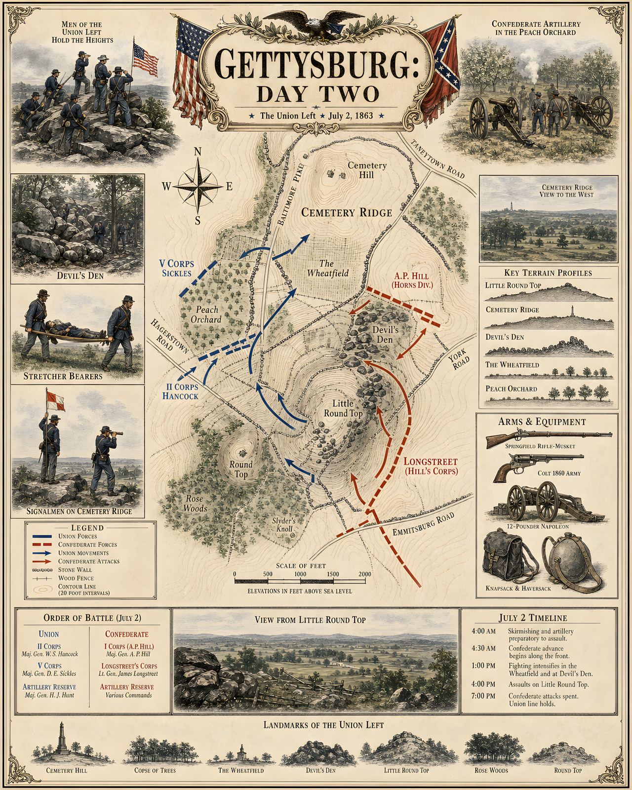Gettysburg Day Two the Union Left Civil War Art/169641638
