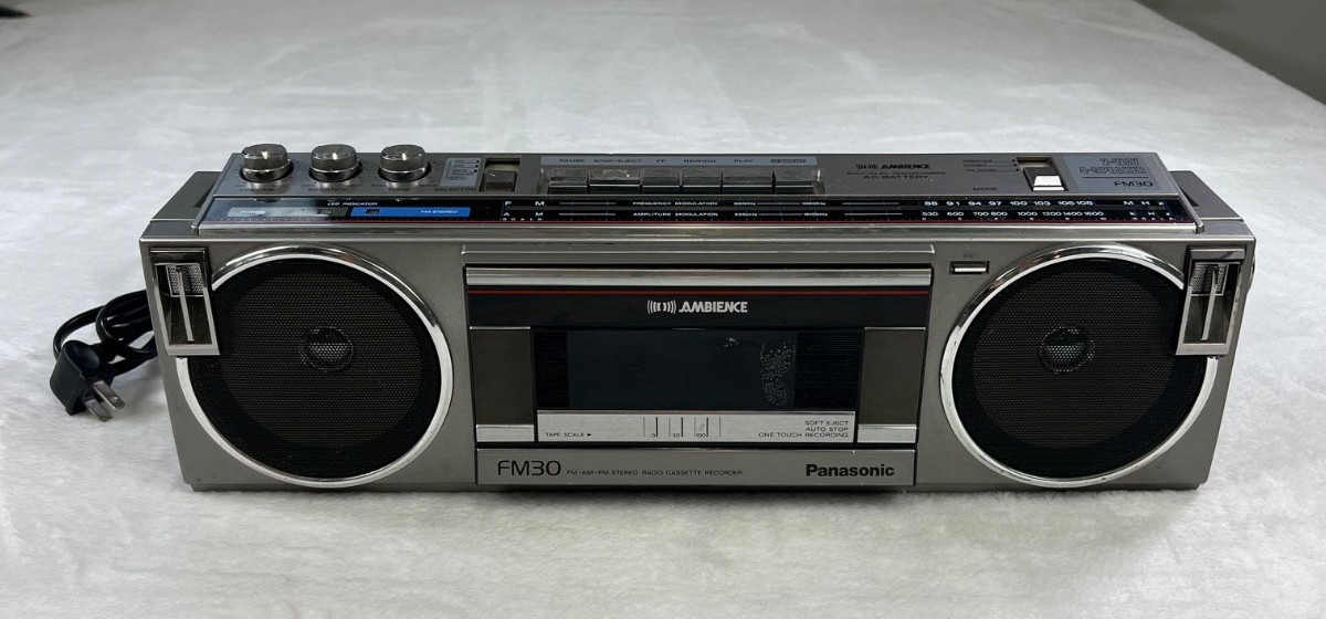 Panasonic RX-FM30 2-Way 4Speaker Ambience Stereo Cassette Recorder Boombox Works