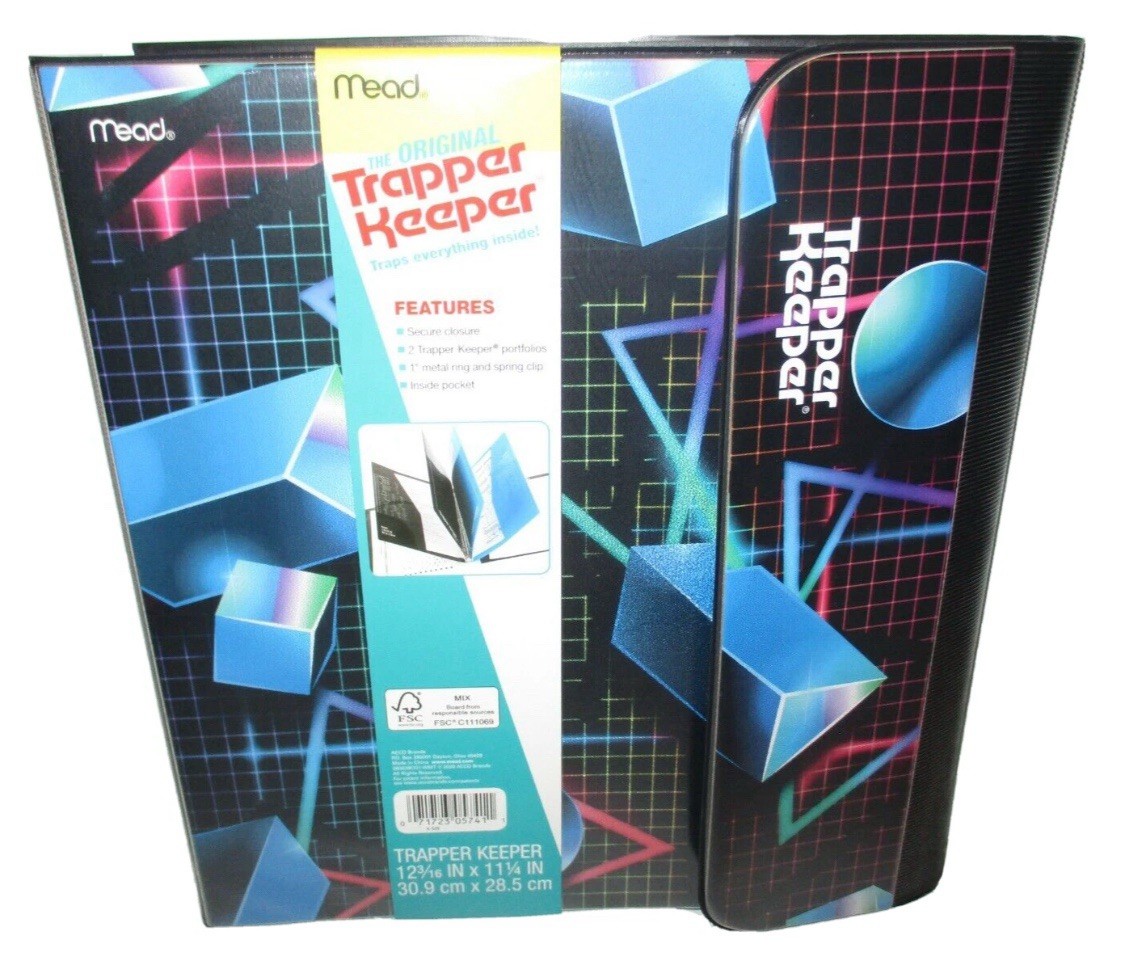 New Mead Original Trapper Keeper Retro Binder Portfolio Folder Geometric Shapes New Mead Original Trapper Keeper Retro Binder Portfolio Folder Geometric Shapes