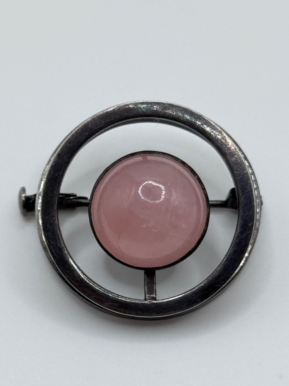 Vintage Erik Granit Finland 813 Silver Brooch Rose Quartz Modernist Scandinavian Vintage Erik Granit Finland 813 Silver Brooch Rose Quartz Modernist Scandinavian