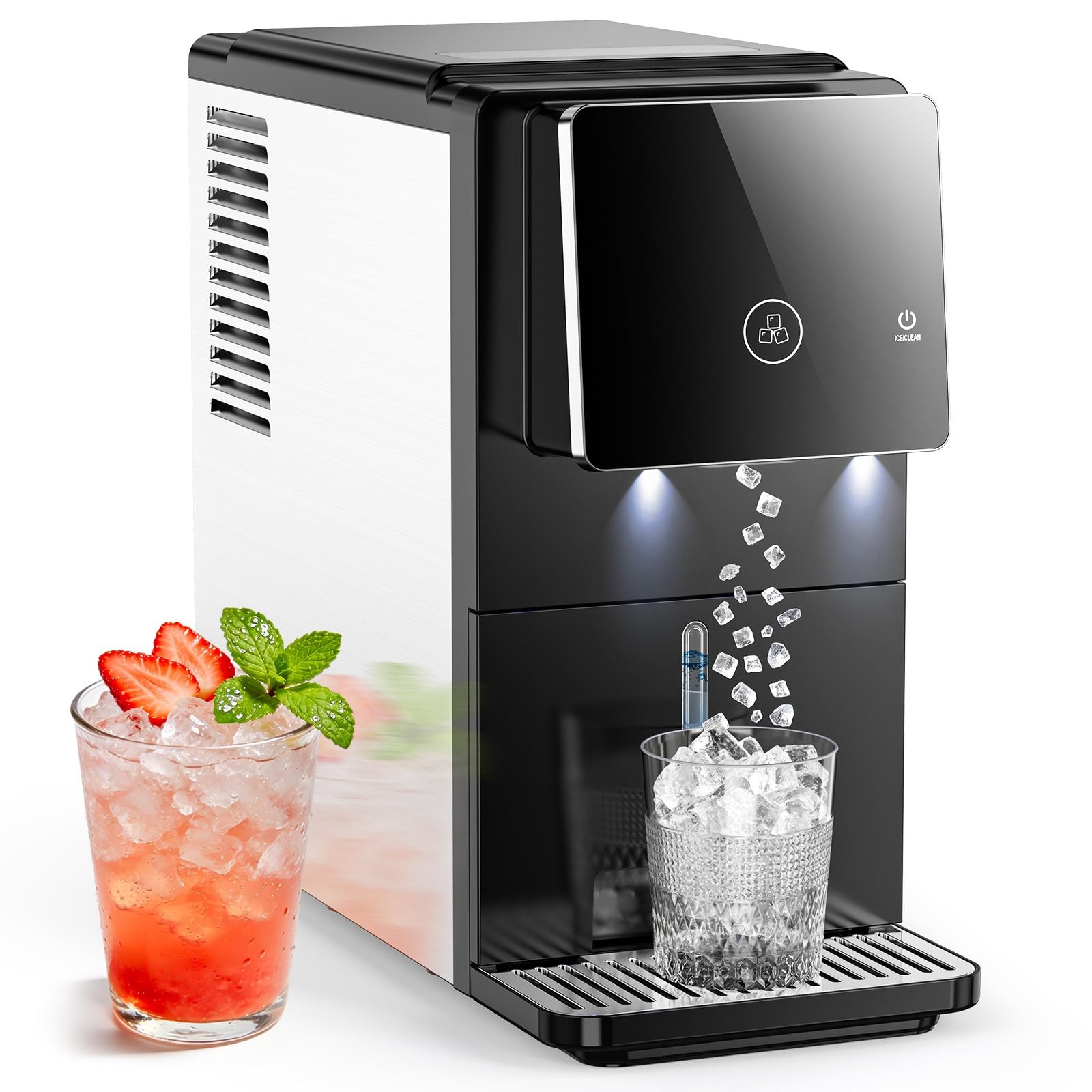 COWSAR Nugget Countertop Ice Maker, Automatic Ice Dispenser, 33 lbs/Day Chewa...