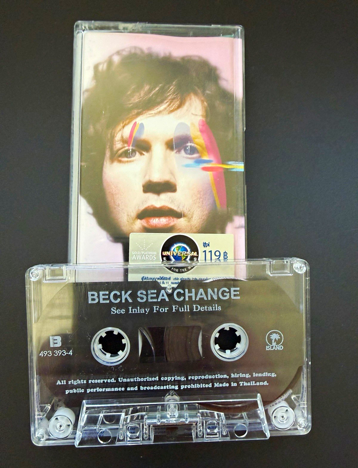 Beck Cassette “Sea Change” Island 493 393-4 Rock Album Clear Tape Jewel Case