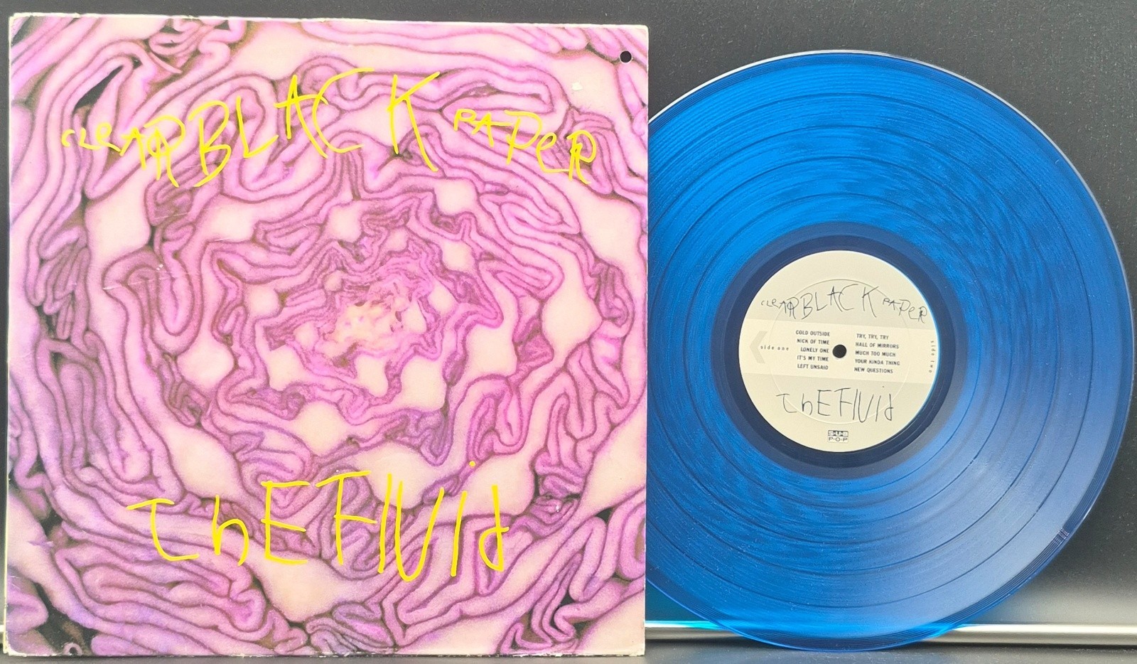 THE FLUID Clear Black Paper 1988 Blue Vinyl Issue LP VG+ Sub Pop SP16 Vinyl THE FLUID Clear Black Paper 1988 Blue Vinyl Issue LP VG+ Sub Pop SP16 Vinyl