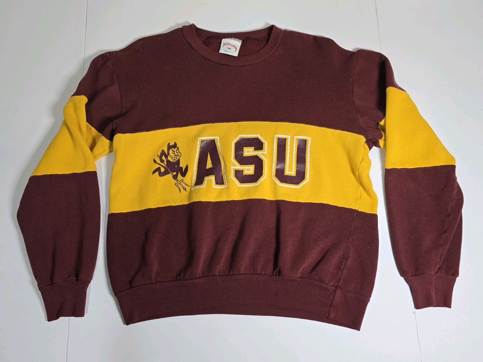 Vintage ASU Arizona State Sun Devils Sweatshirt Med Nutmeg Mills Sparky Women Vintage ASU Arizona State Sun Devils Sweatshirt Med Nutmeg Mills Sparky Women