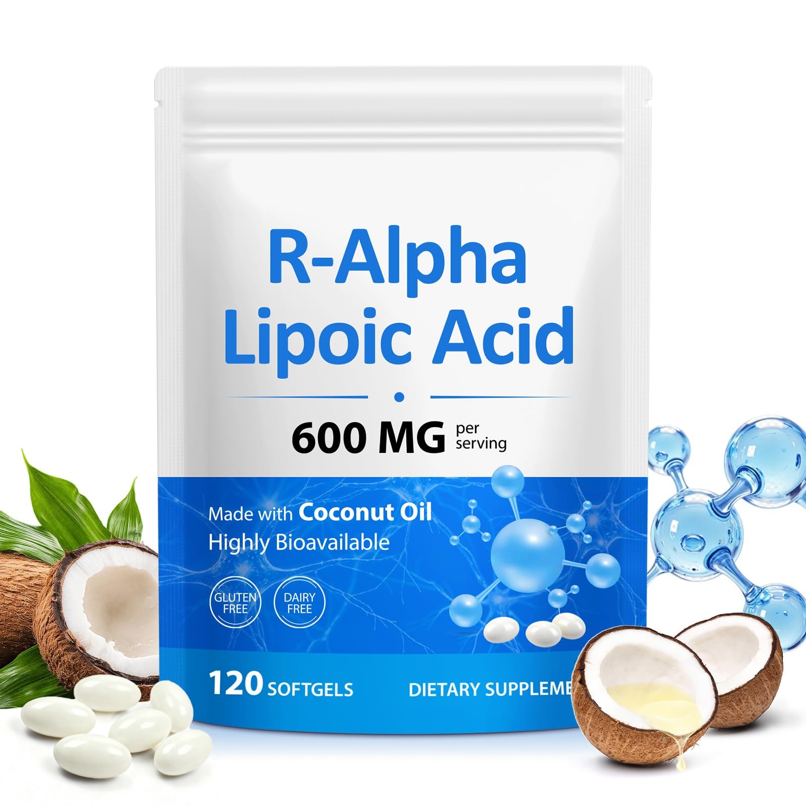 R Alpha Lipoic Acid Softgels 600mg per Serving 120 Softgels Antioxidant & R Alpha Lipoic Acid Softgels 600mg per Serving 120 Softgels Antioxidant &