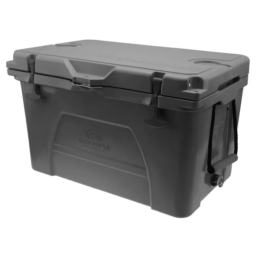 High Performance Gray 52 QT. Portable Chest Cooler - Durable Construction, Insul
