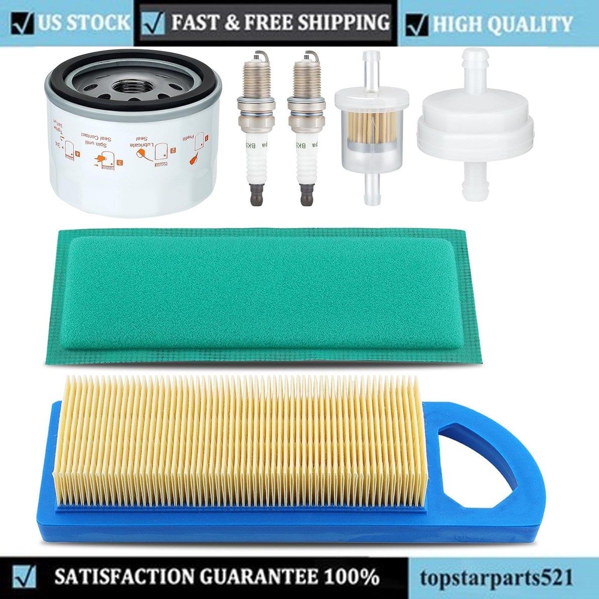 Air Filter Tune Up Kit For B&S 697014 697153 697634 795115 794422 698083 697015