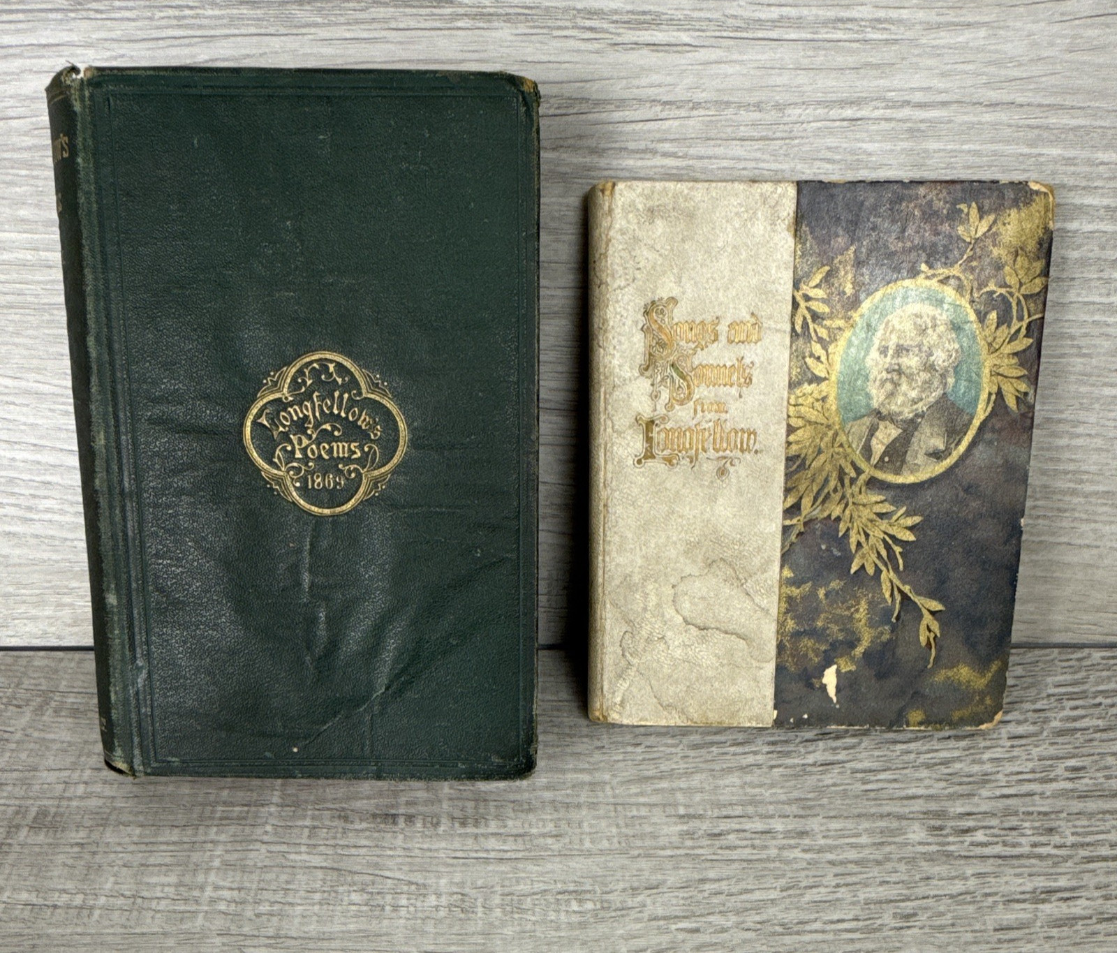 Antique Henry Wadsworth Longfellow Poetry Books Lot 2 Illustrated 1869 1881