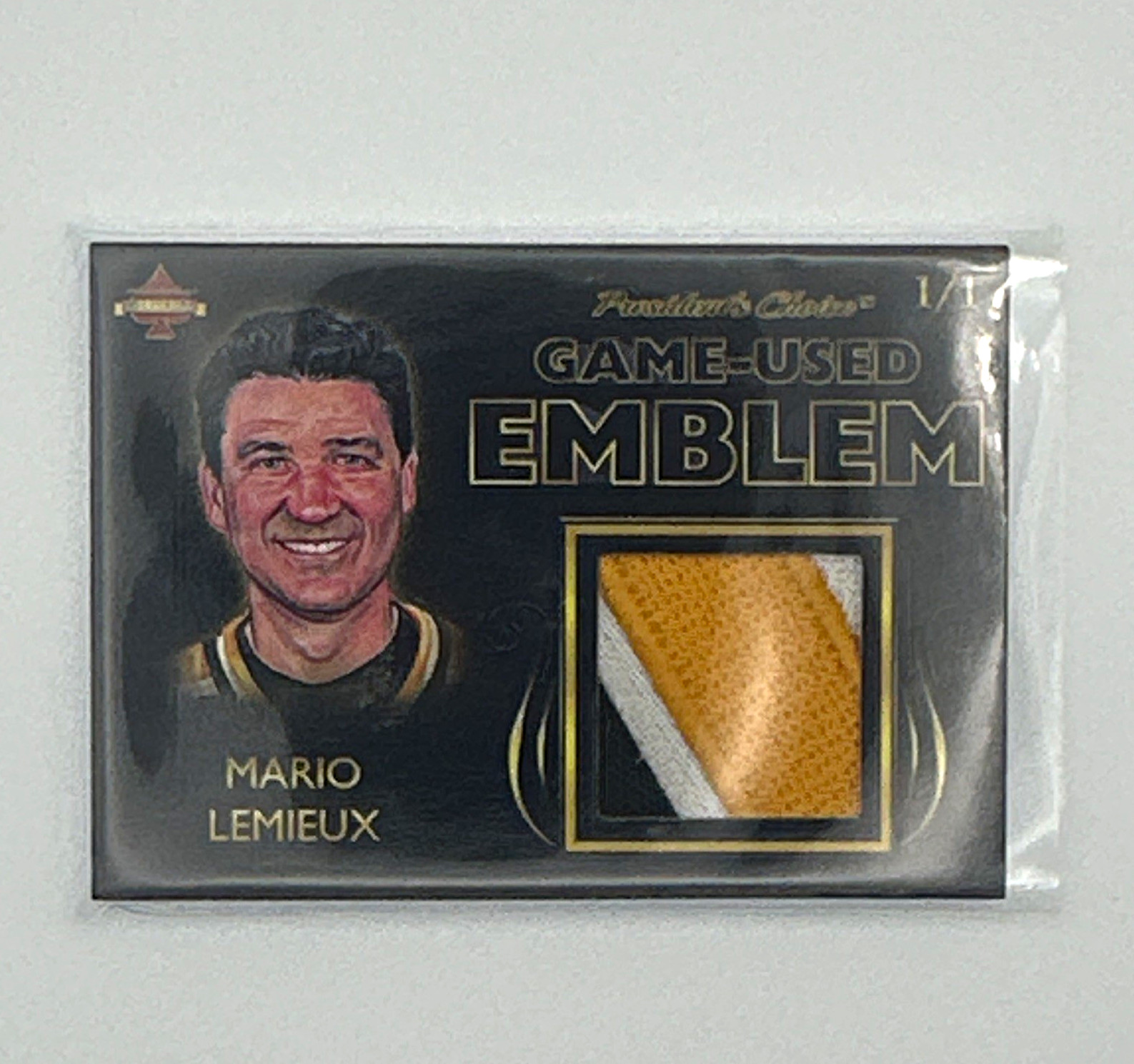 Mario Lemieux President’s Choice Game-Used Emblem 1/1 Pittsburgh Penguins