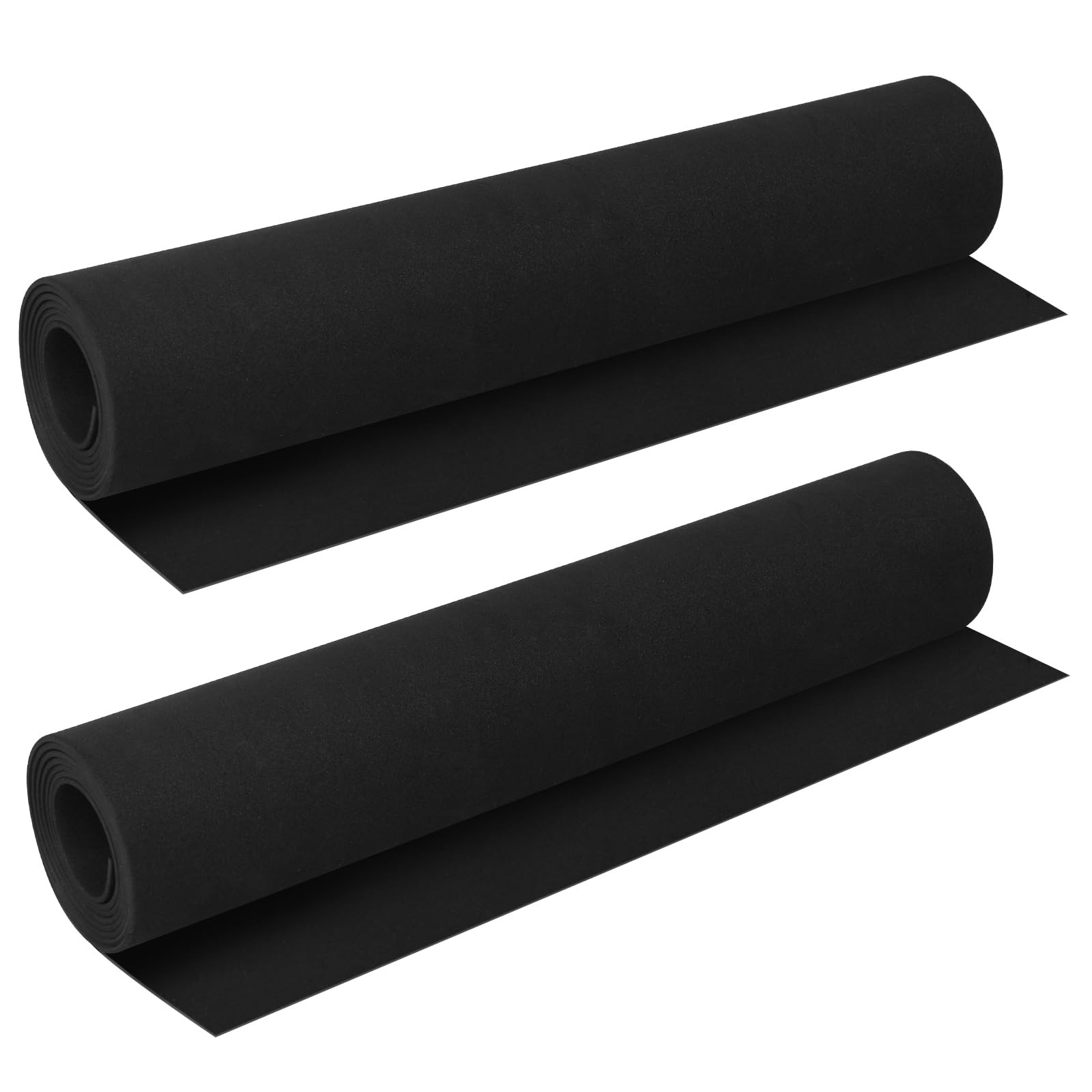 STEFORD 2 Pack EVA Foam Roll, 2mm Thick Black Cosplay Sheet
