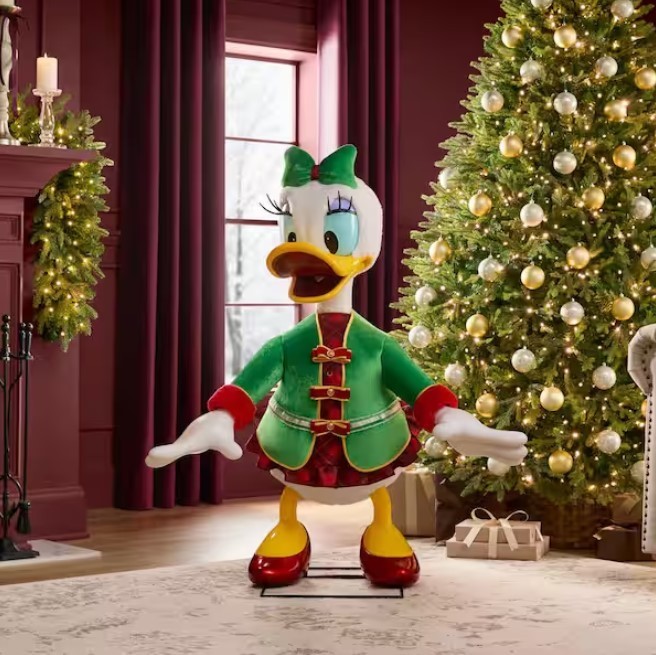 4-FT ANIMATED DISNEY'S DAISY DUCK INTERACTIVE CHRISTMAS ANIMATRONIC PROP...