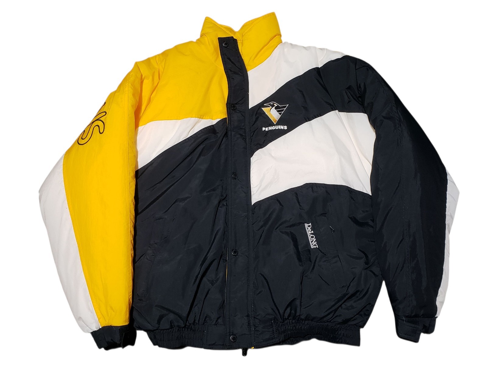 ​NWT Vintage 90s Pittsburgh Penguins DeLong Puffer Jacket DEADSTOCK - Size Large