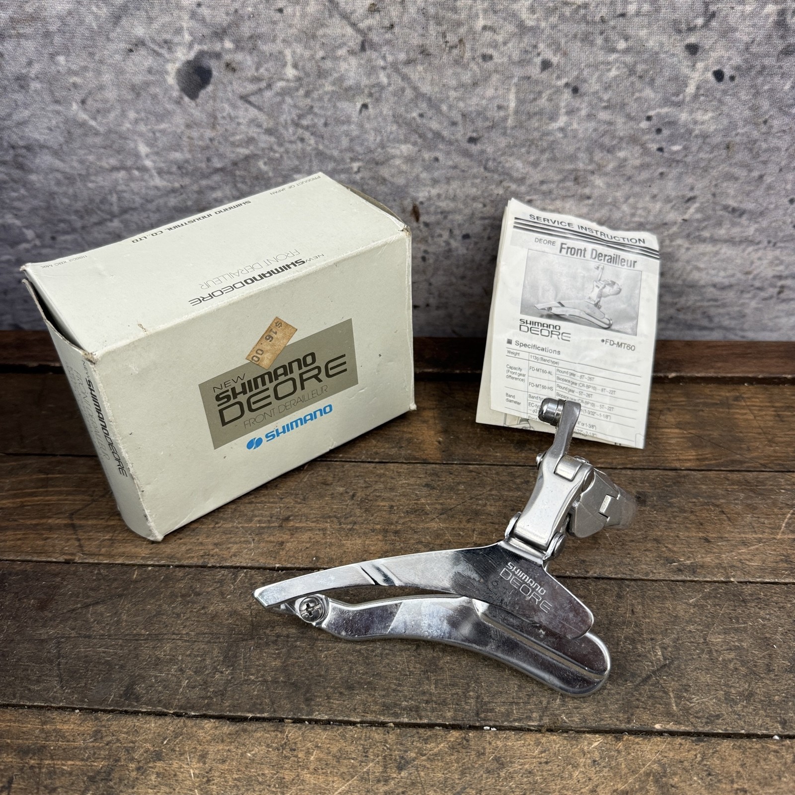 Vintage Shimano Deore FD-MT60 Front Derailleur NOS 28.6 Clamp Triple MTB Japan