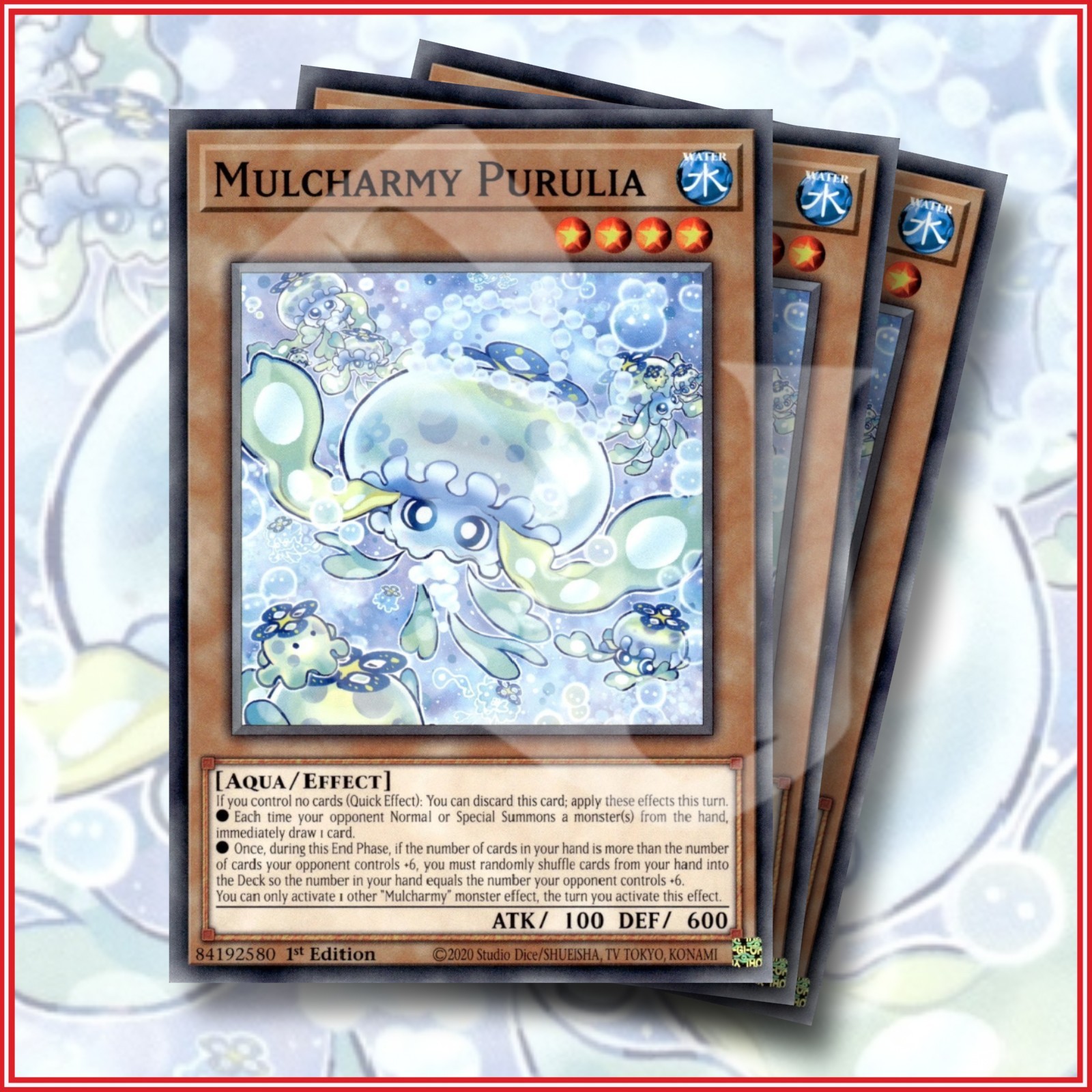 YuGiOh Mulcharmy Purulia x3 Great Card Non Holo Foil 1st Edition L5DD