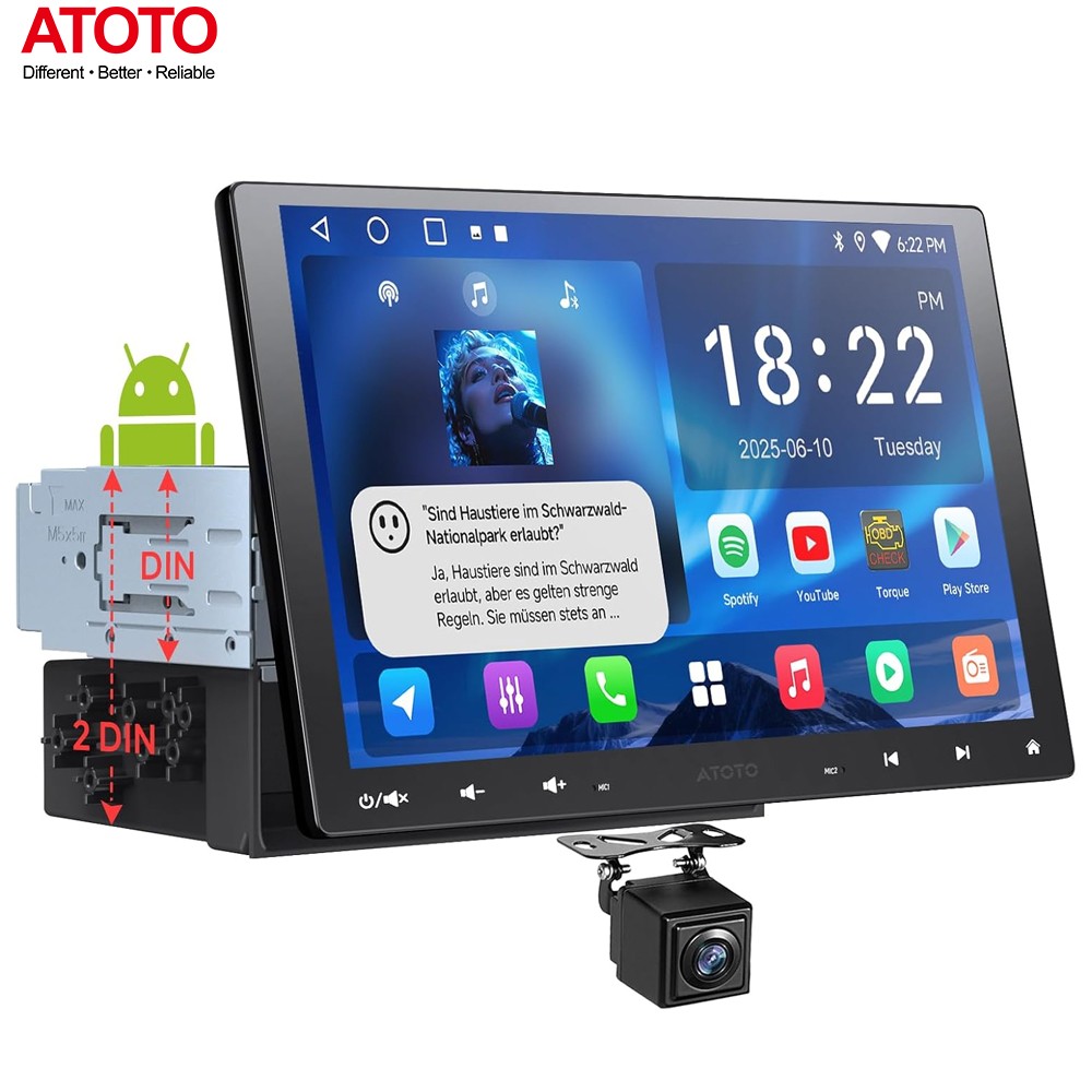 ATOTO FlexView Pro Floating Car Stereo Android GenAI 10\