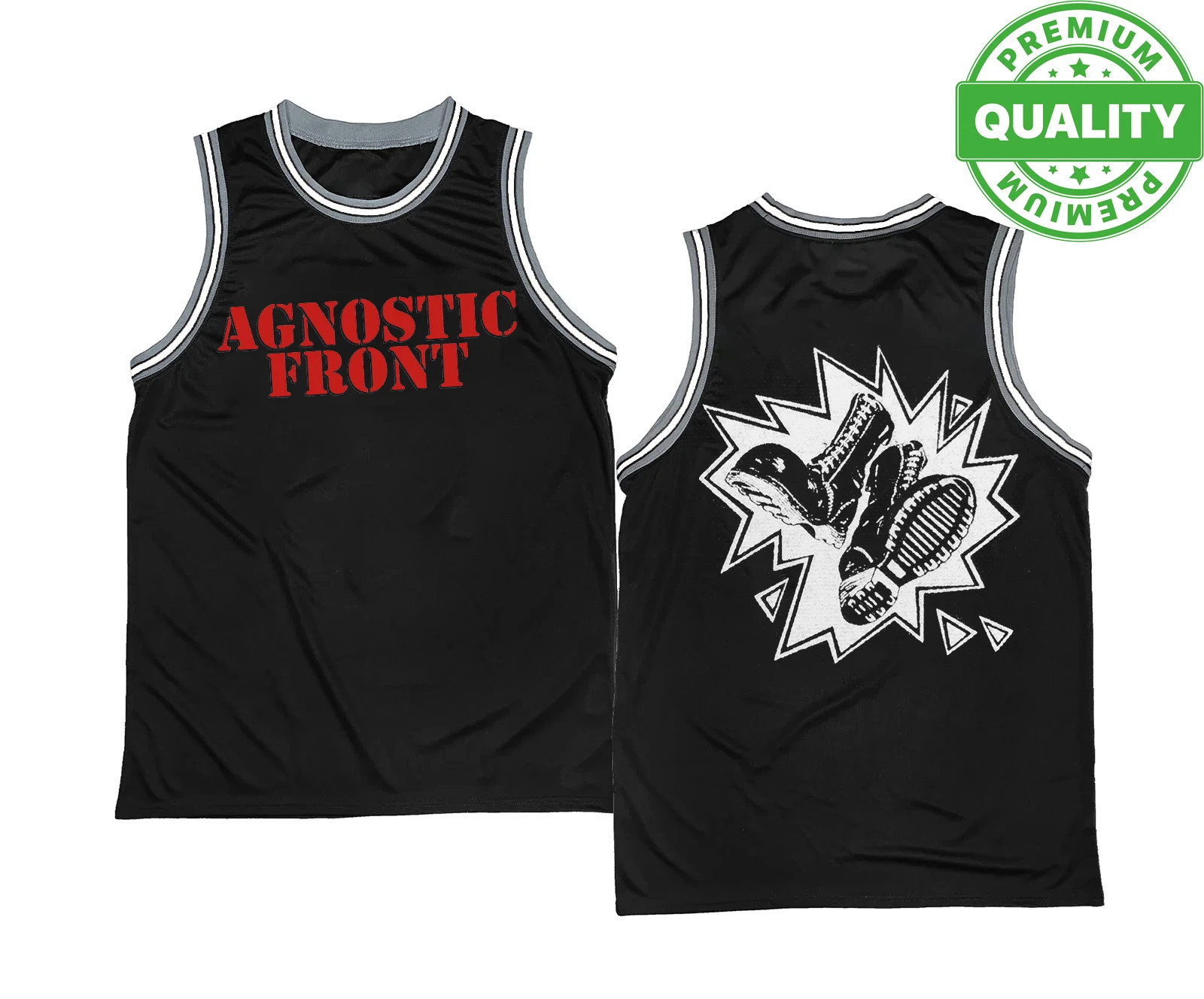 Band Agnostic Front Basketball Jersey 3D AOP Unisex S-6XL TS1216
