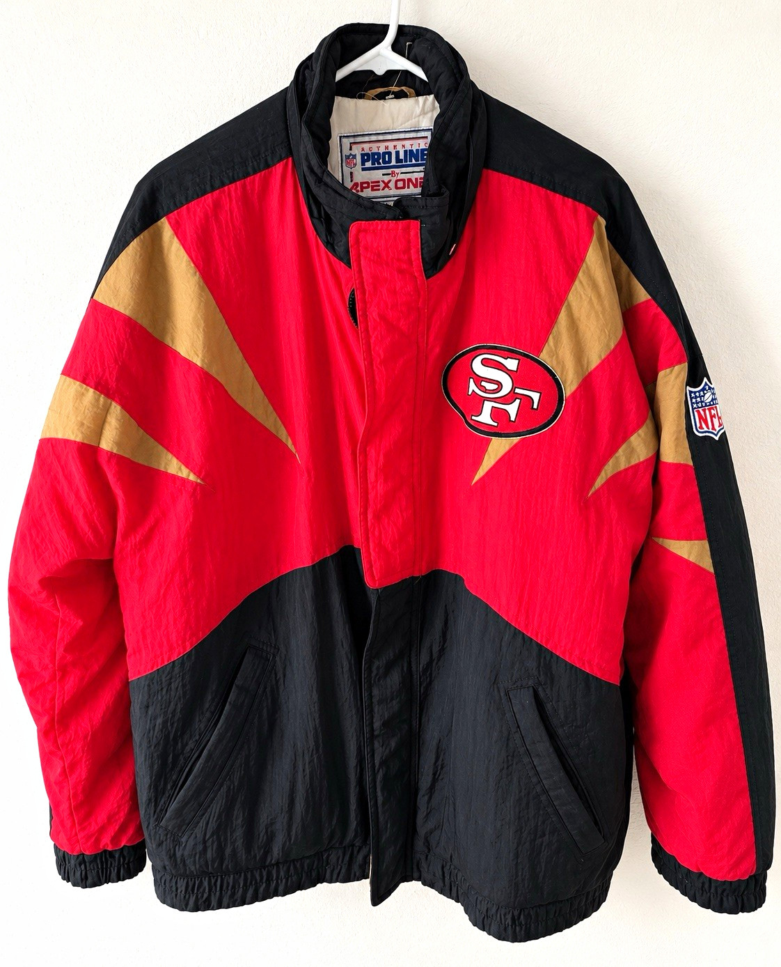 Vintage 1990s San Francisco 49ers Authentic Pro Line Jacket by Apex One Vintage 1990s San Francisco 49ers Authentic Pro Line Jacket by Apex One