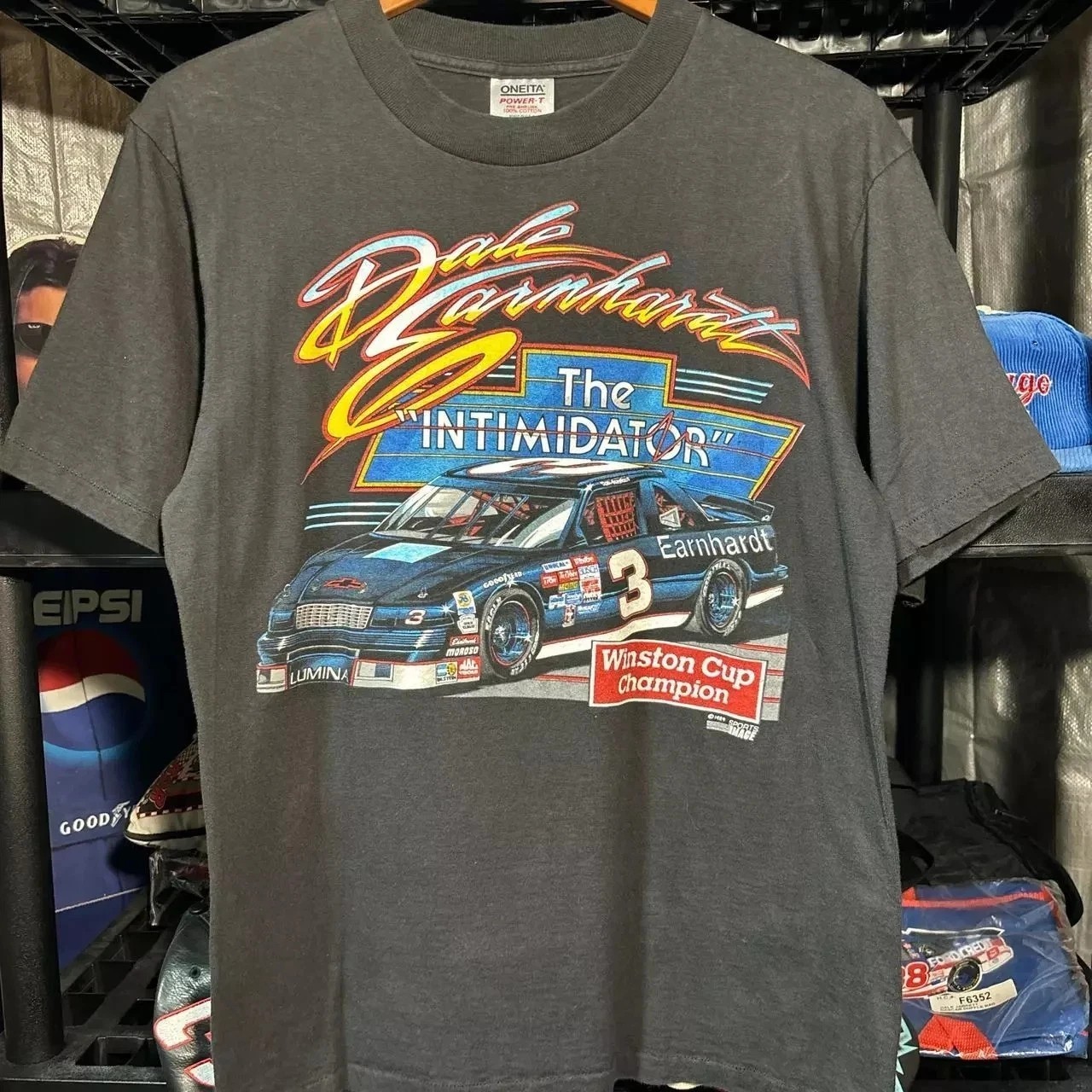 1989 Dale Earnhardt Nascar T Shirt Remake Black Short Sleeve S-5XL