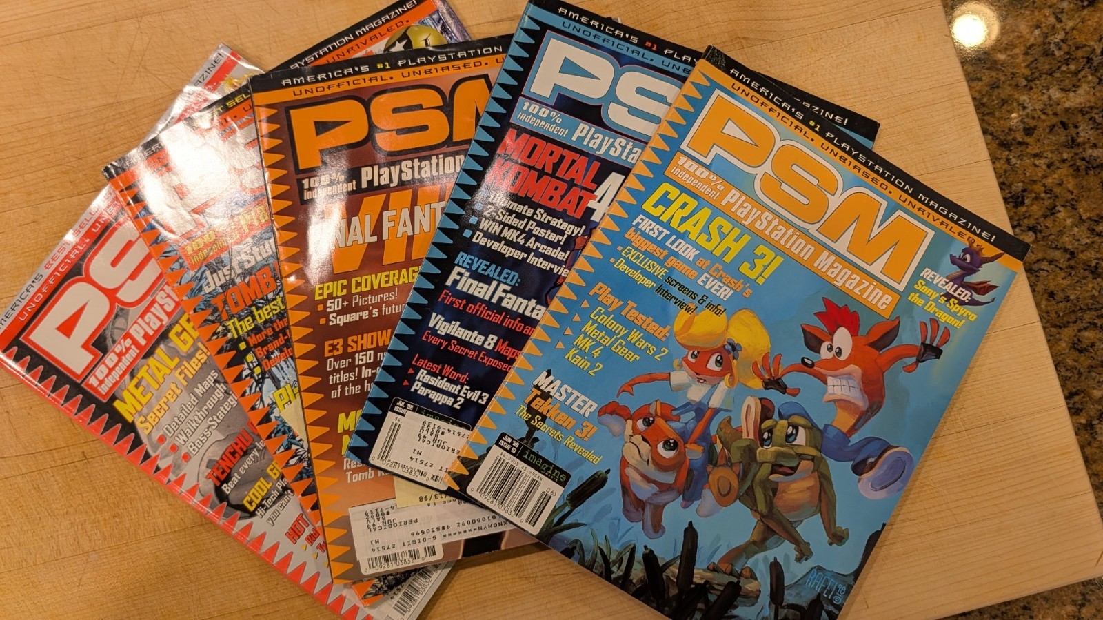 PSM Magazine Lot 10 11 12 13 15 w/ Sub-Zero Scorpion Poster - Good